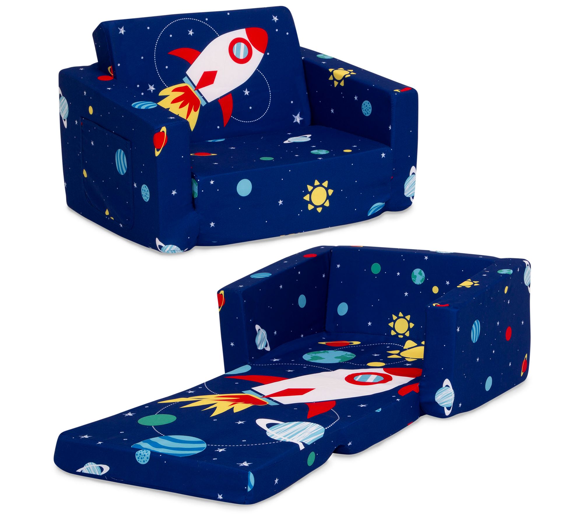 Delta Children Cozee Flip-Out Chair - 2-in-1 Convertible Chair to Lounger for Kids  Space