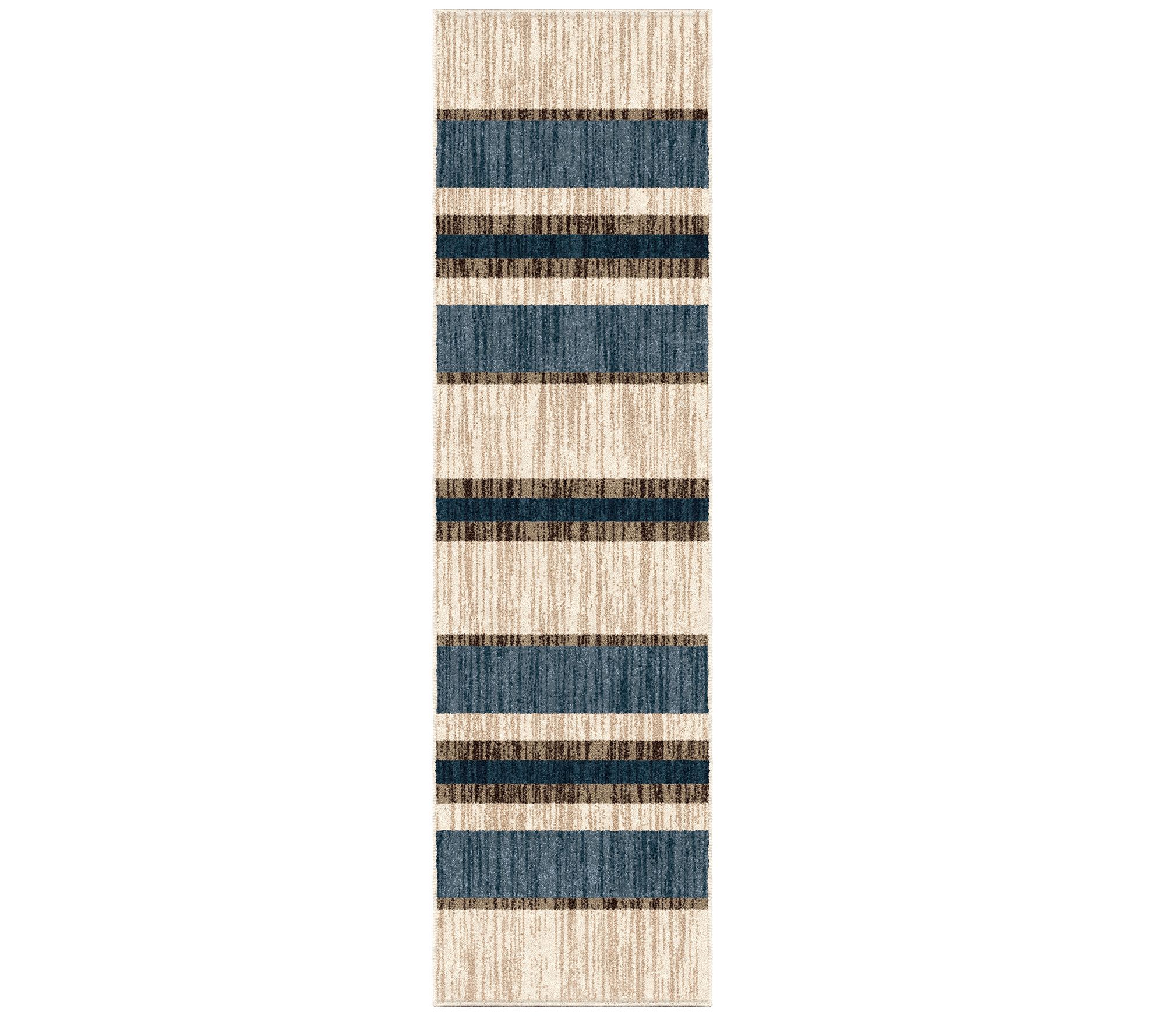 Orian Rugs 2x8 Indoor/Outdoor Tourist Stripe Natural Runner