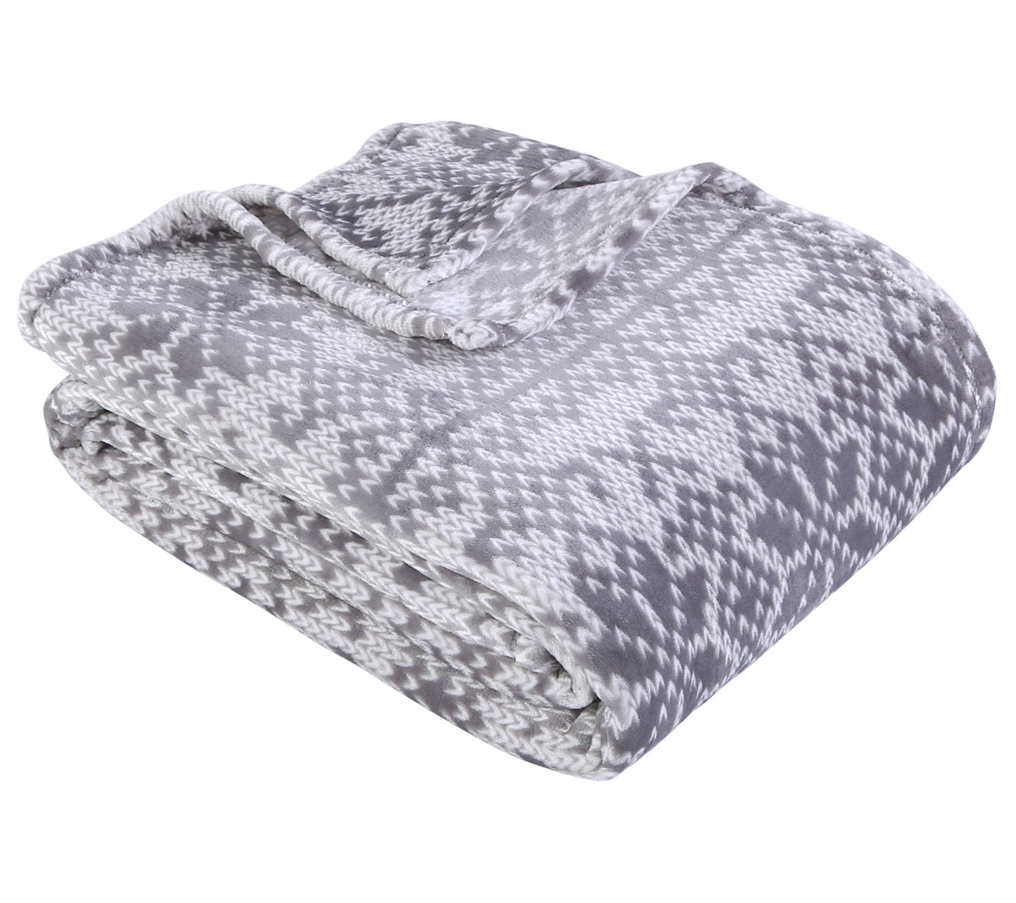 Berkshire Sweater Knit Printed King Bed Blanket