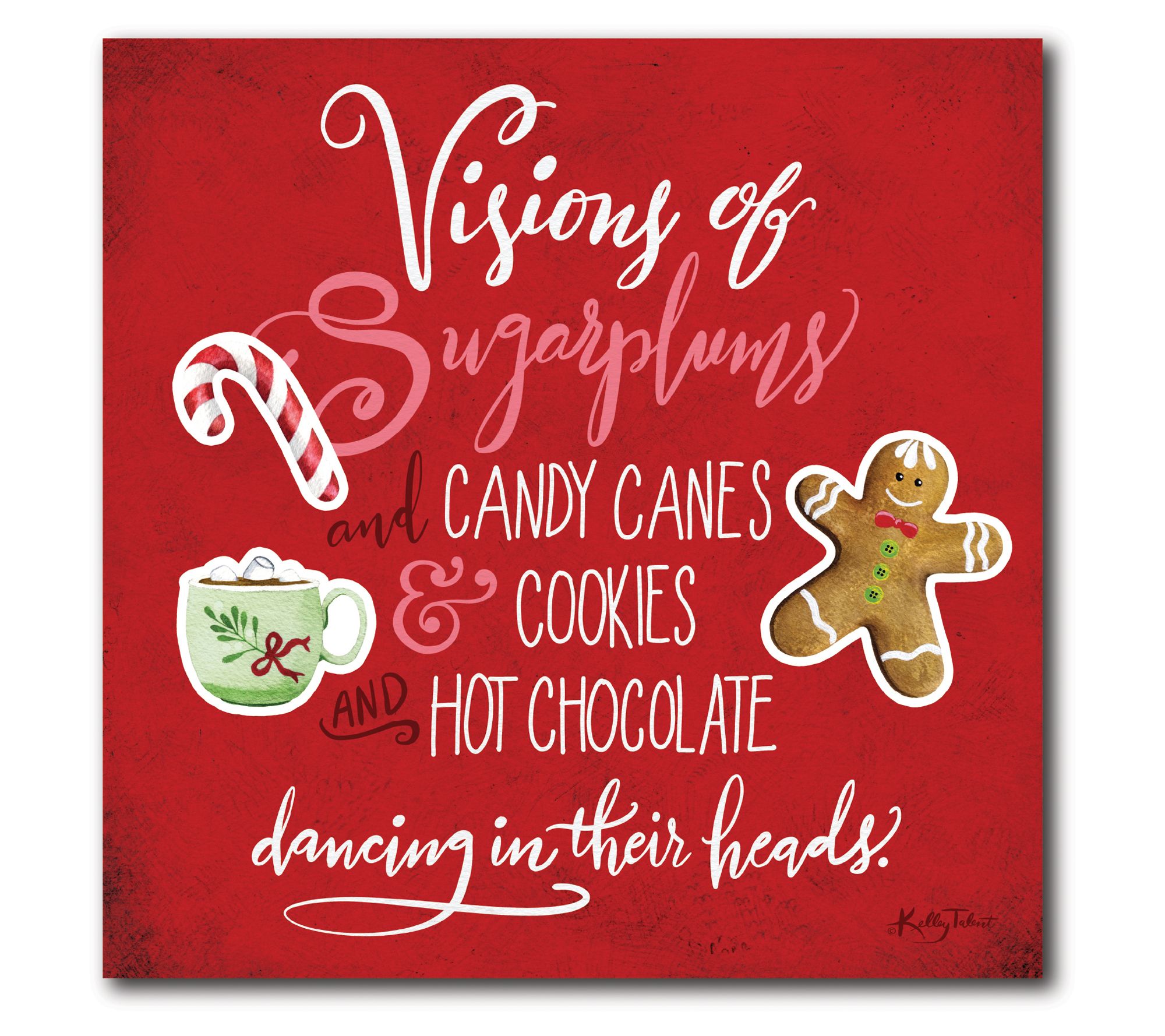 Courtside Market Gingerbread & Candy Cane 16x16 Canvas Art