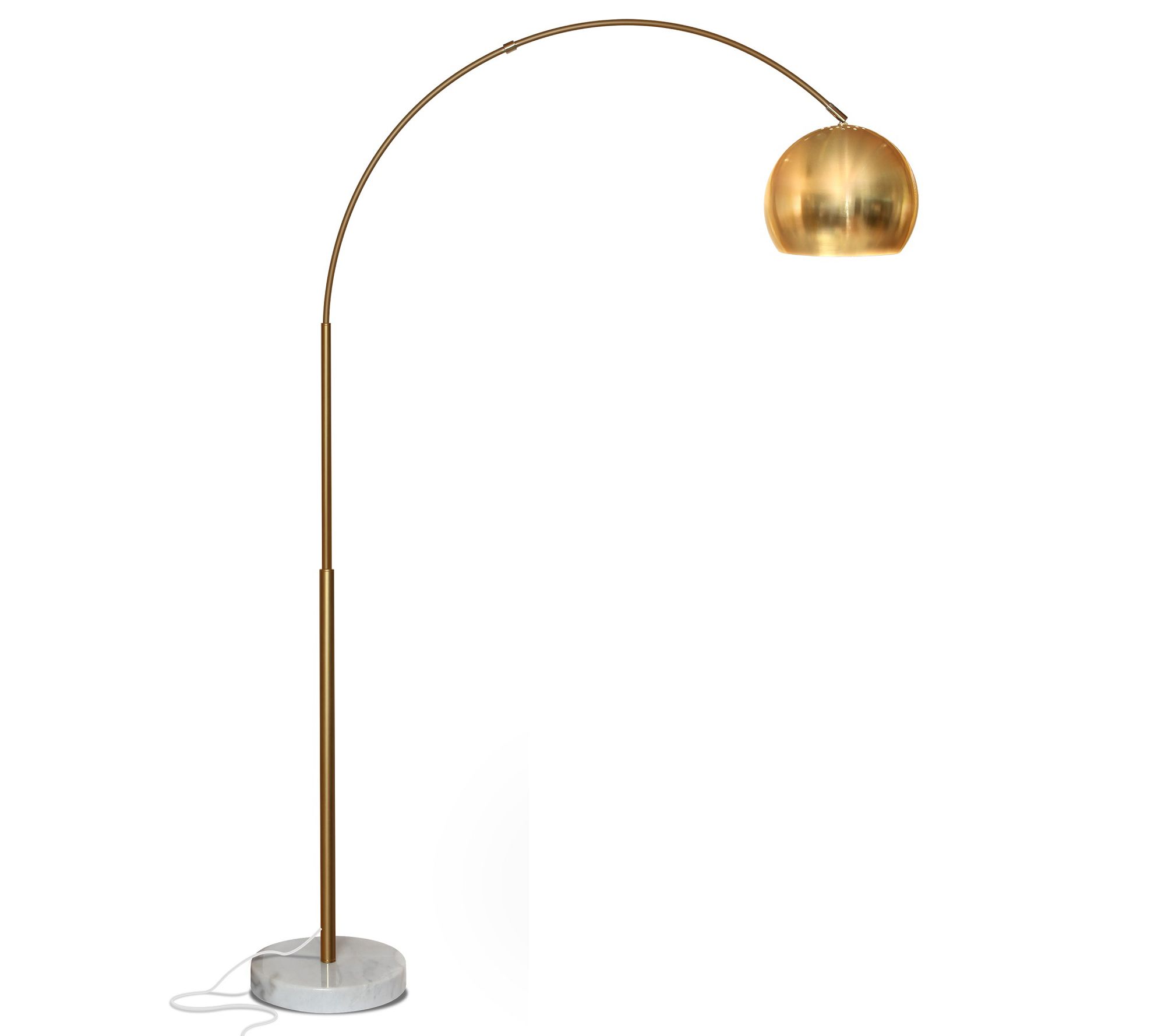 Brightech Olivia 75"H Antiqued Brass LED Arc Fl or Lamp