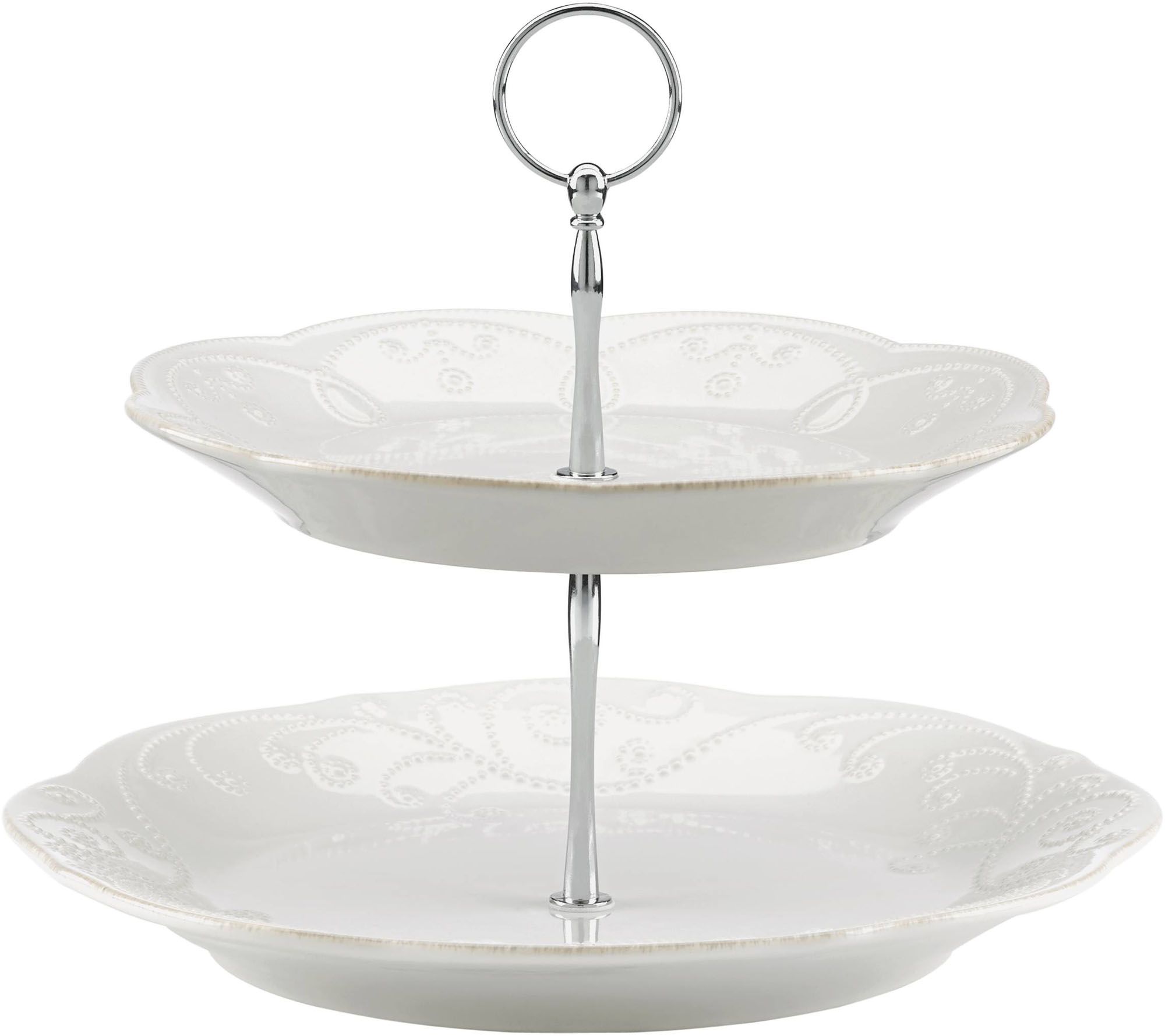 Lenox Unisex French Perle Tiered Server White Serveware