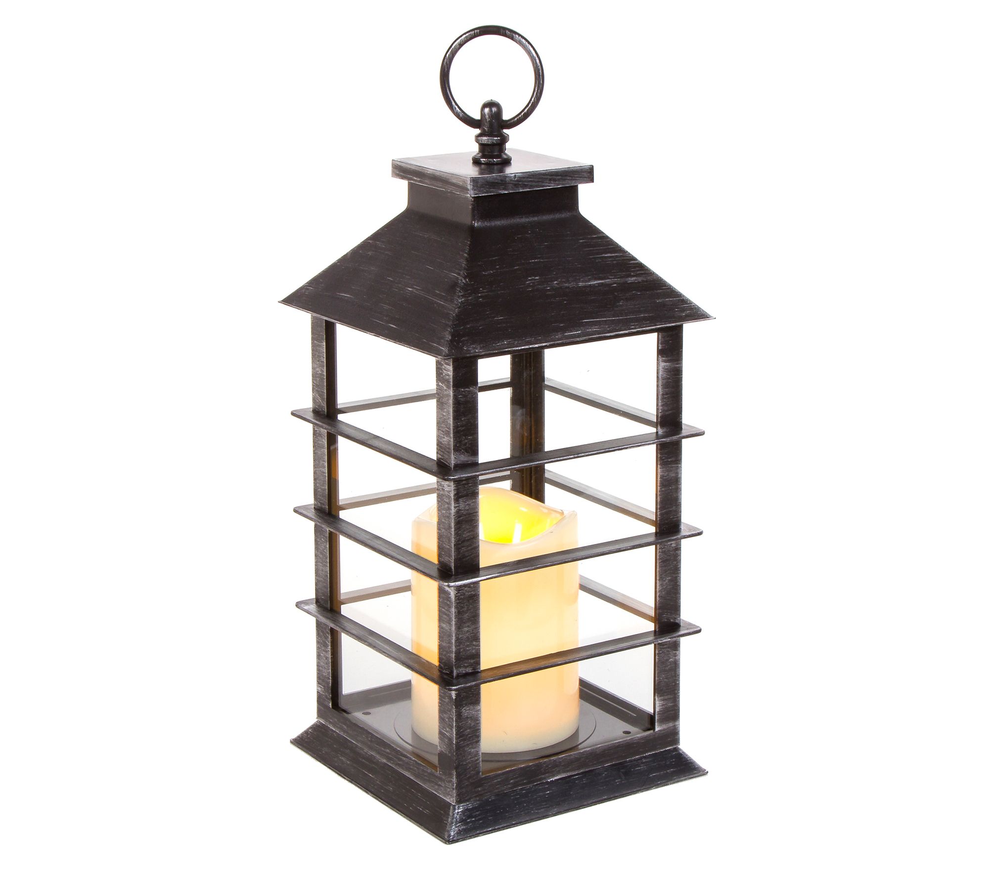 Plastic Lantern with LED Candle 5.5" x 12"