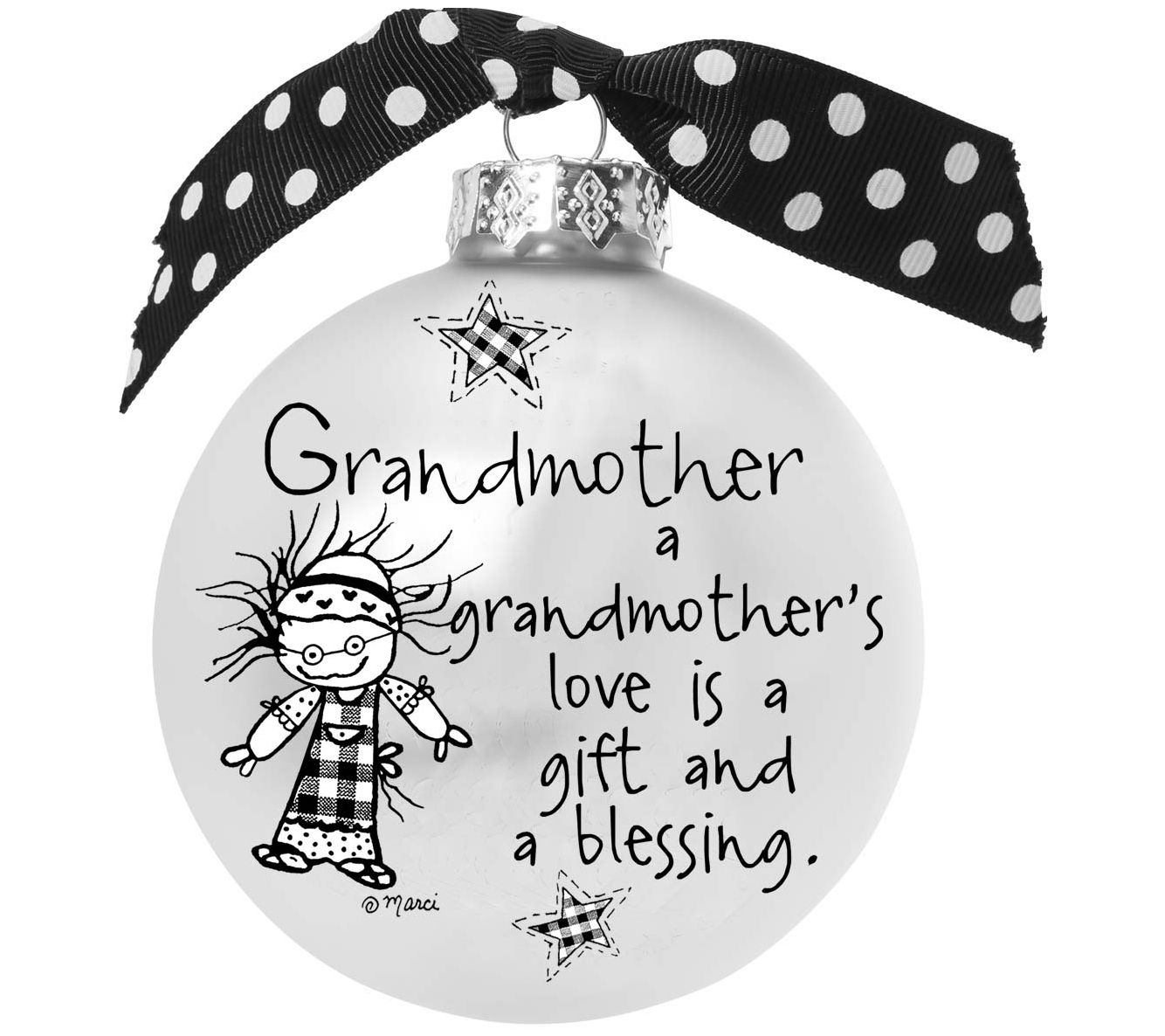 A Grandmother's Love Glass Ornament Inspired y Marci