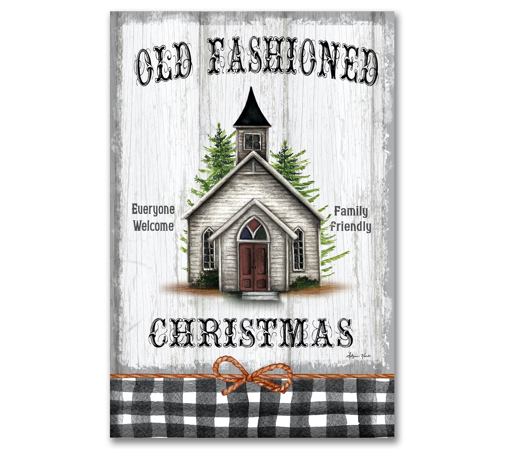 Courtside Market Old Fashioned Christmas Sign 2 x36 Canvas