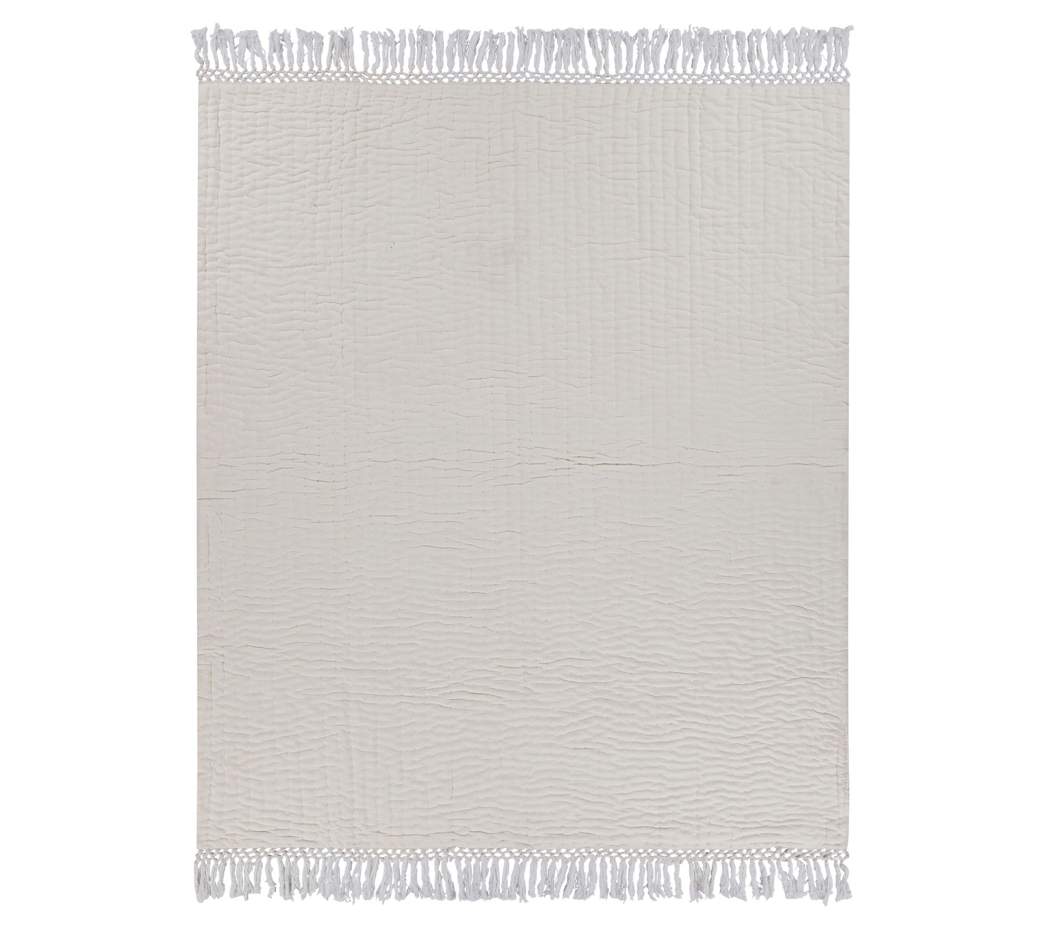 Ox Bay Trading Embroidered Stitch Throw Blanket