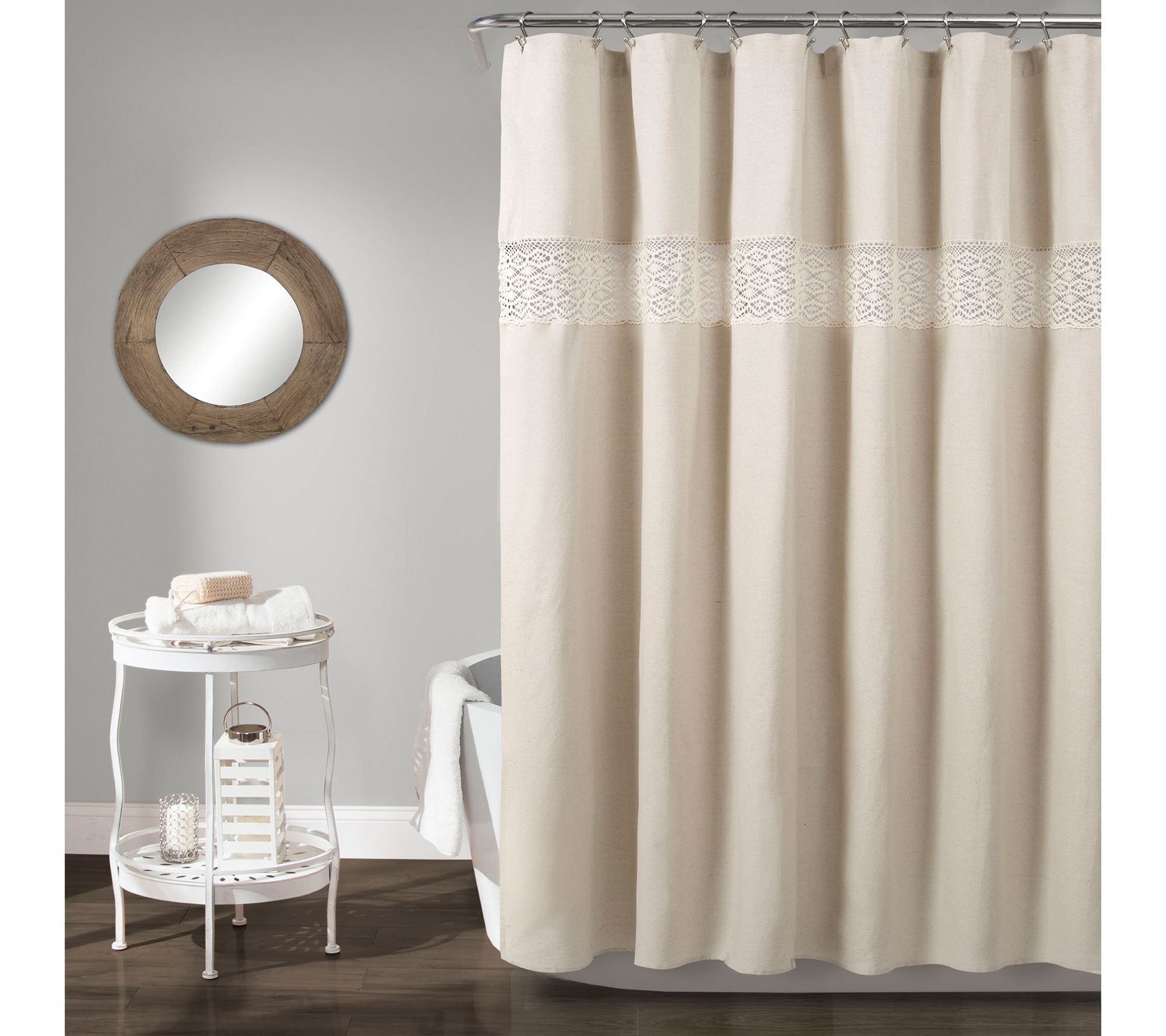 Dana Lace 72 X 72 Shower Curtain By Lush Decor Qvc Com