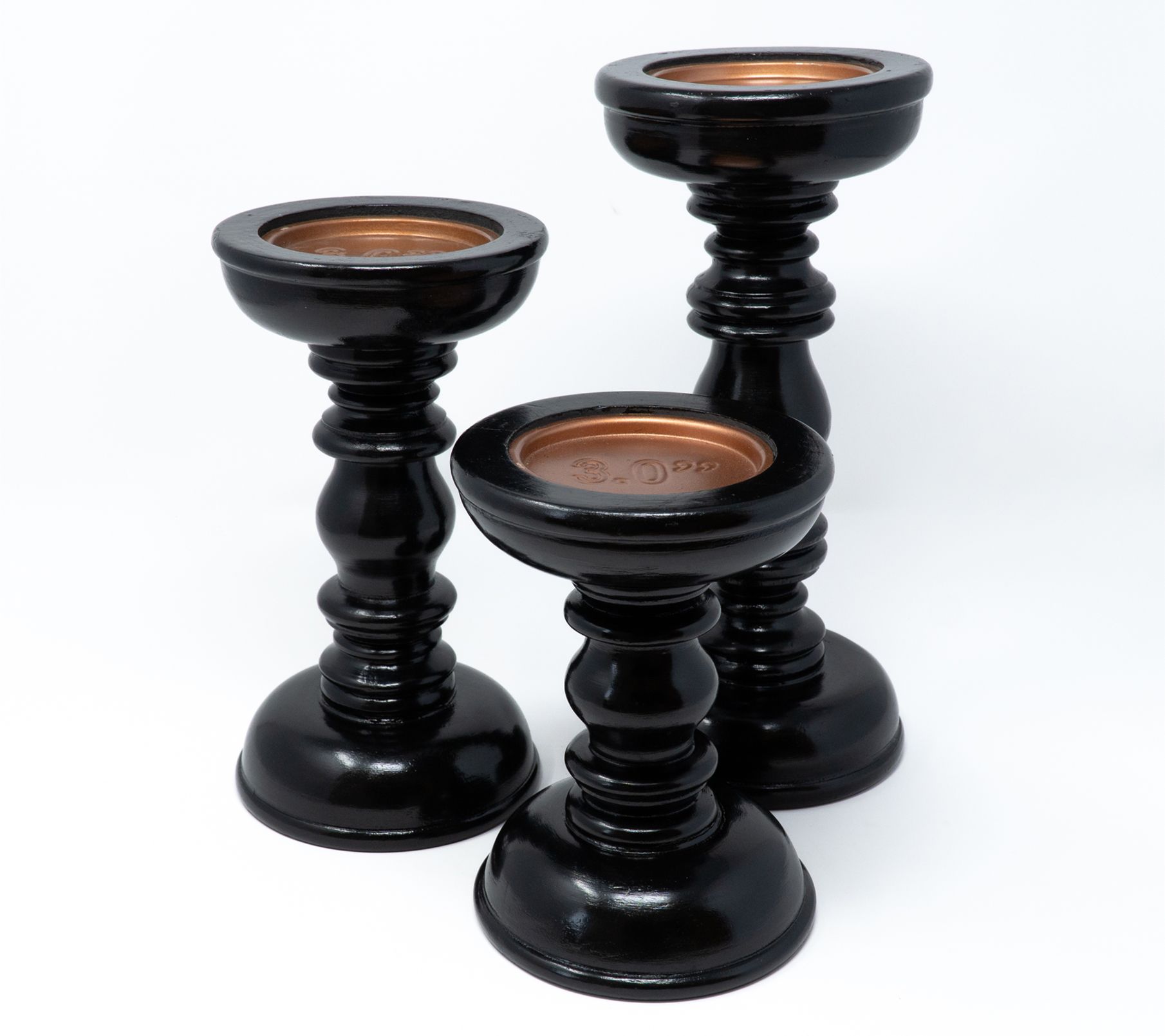 Set of (3) Dual-Sided Pillar Candle Holders by Greystone Home