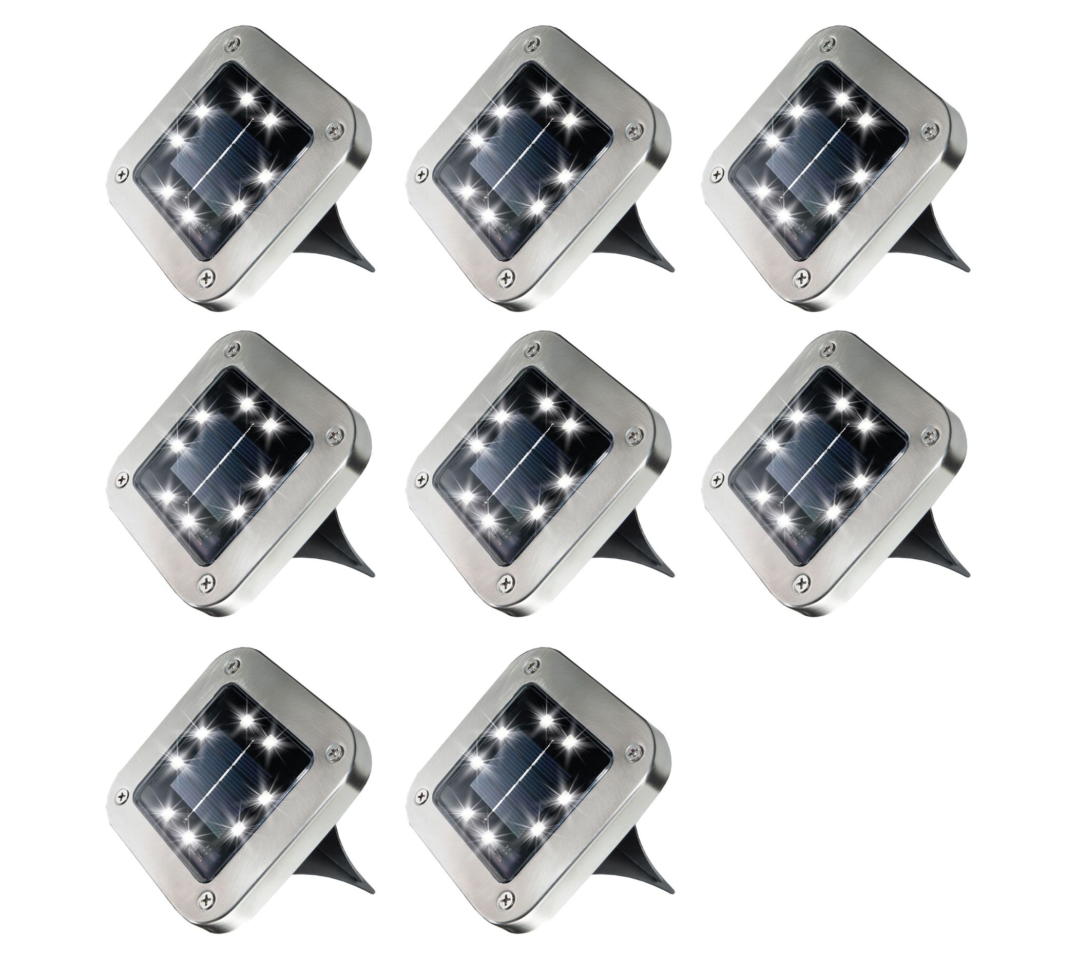 Bell & Howell 8 LED Outdoor Solar Powered Square Disk Lights
