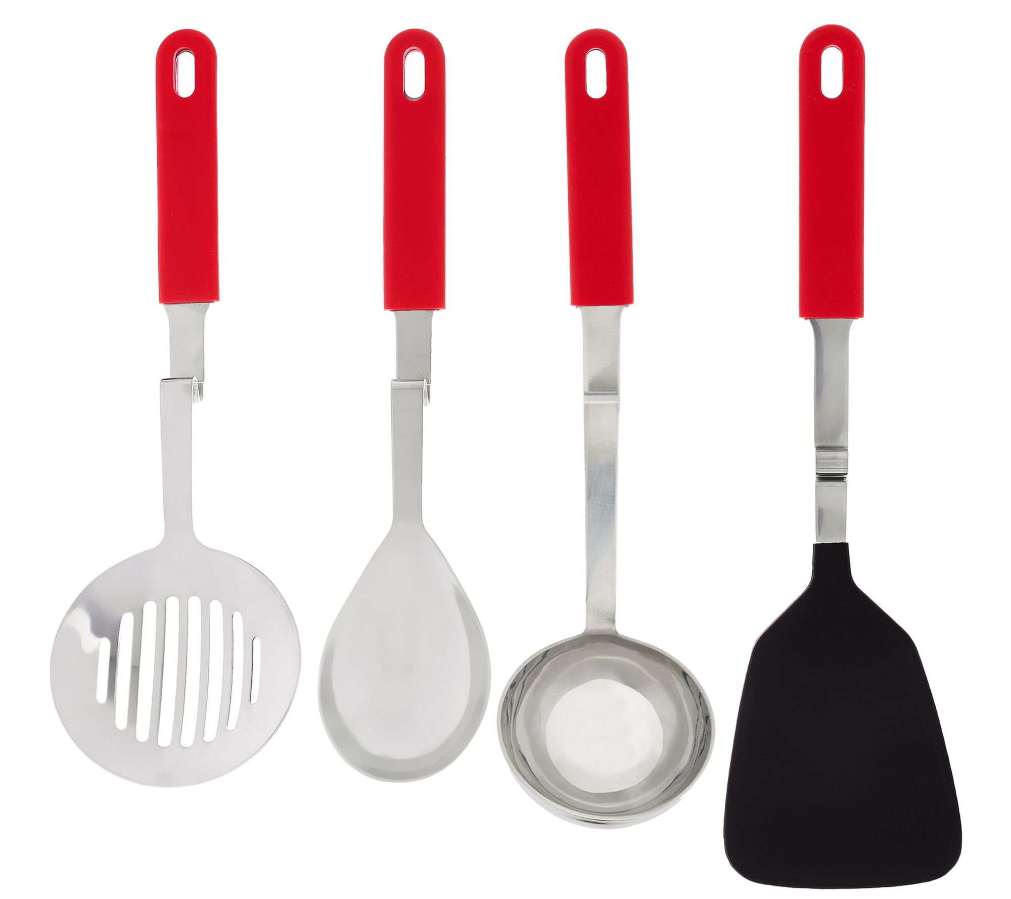 Set of 4 Silicone No Mess Cooking Utensils by Lori Greiner