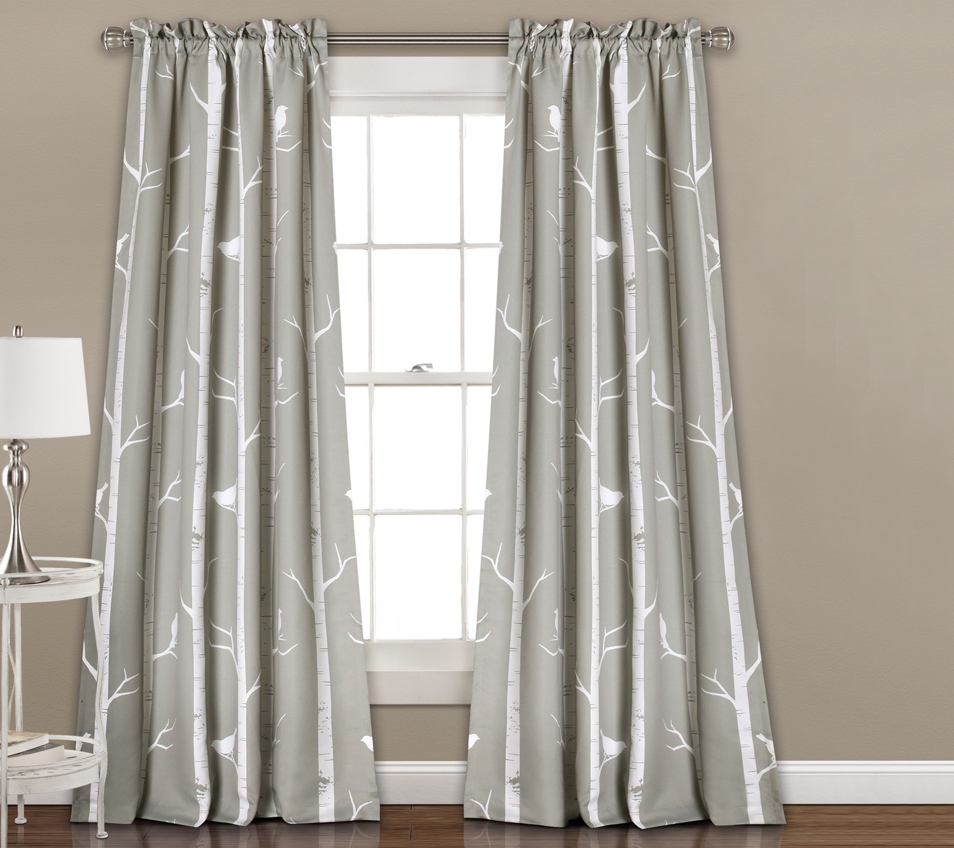 Bird on the Tree Set of 2 Room Darkening Panels by Lush Decor