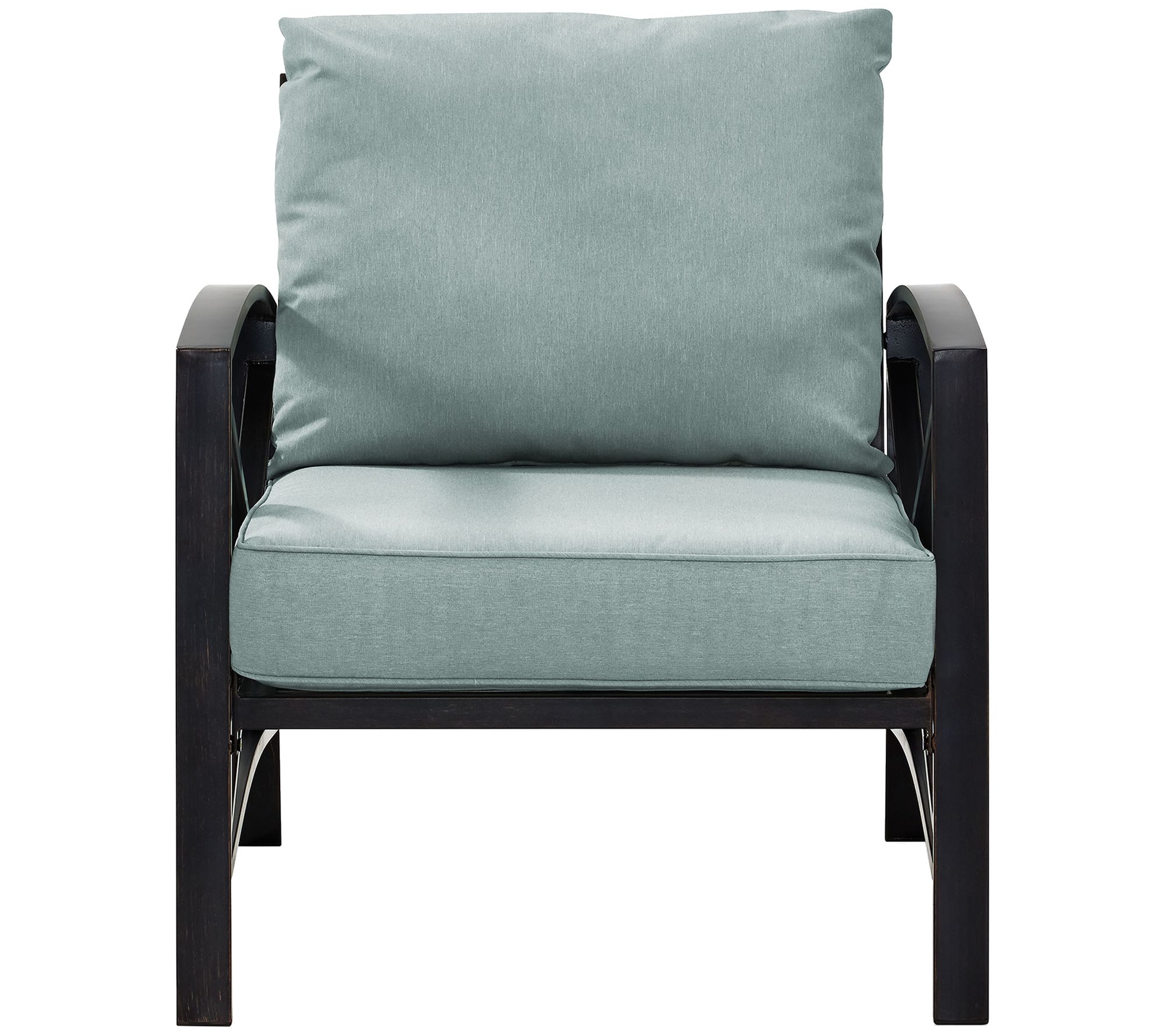 Kaplan Arm Chair in Oiled Bronze with Cushions