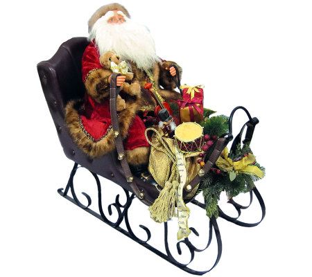 Santa in Sleigh by Santa's Workshop - Page 1 — QVC.com