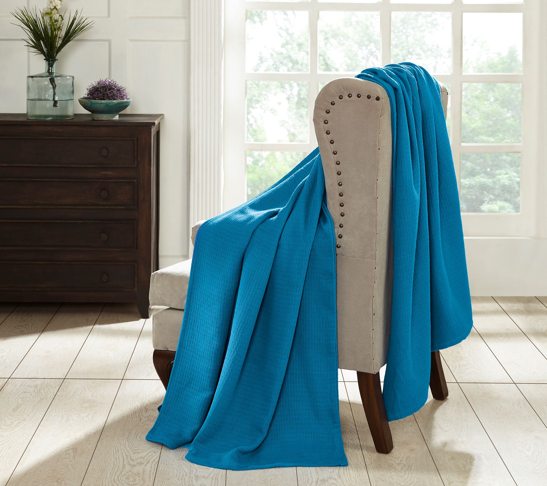 Superior Textured Cotton Weave Blanket, King