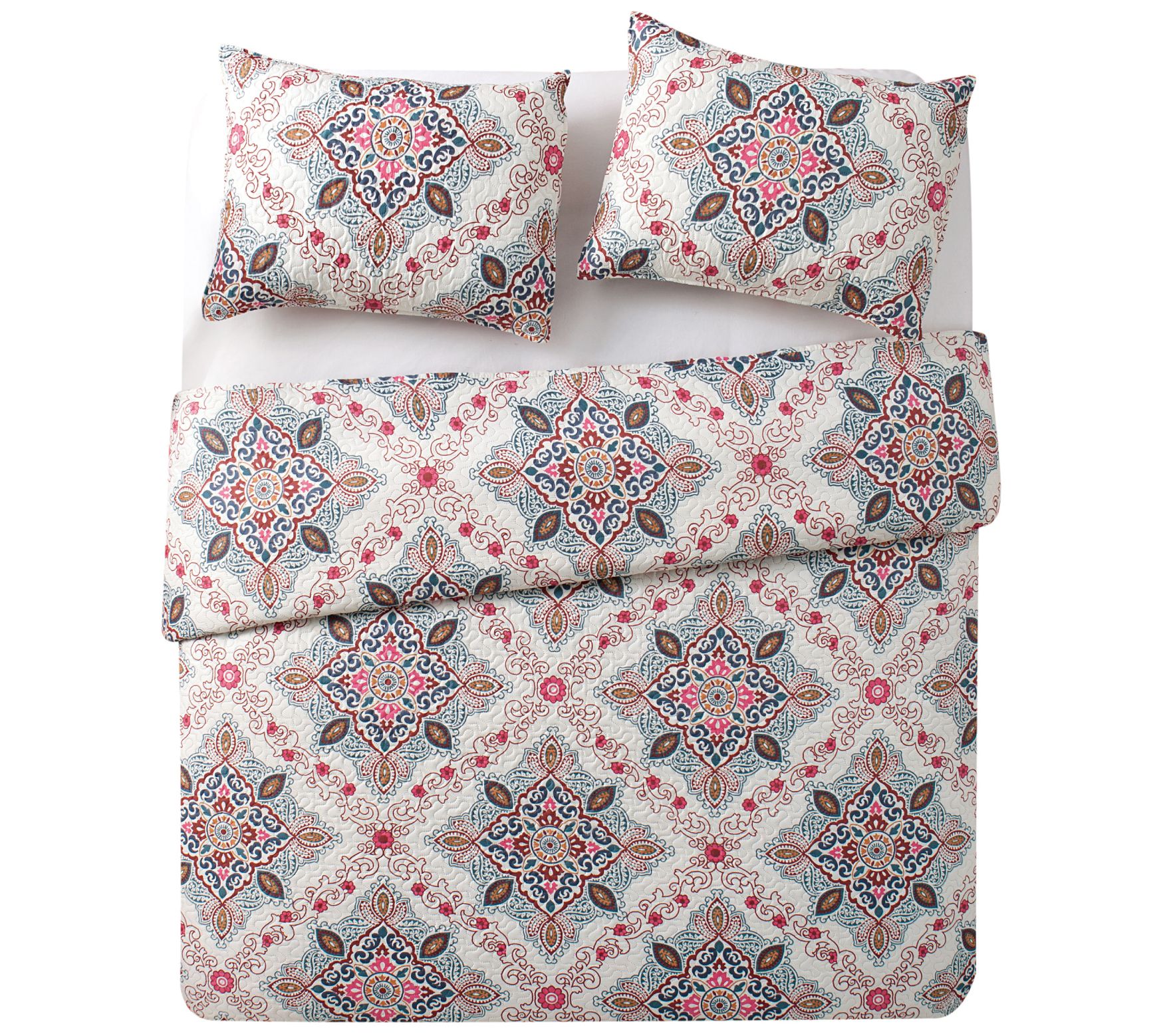 VCNY Home Wyndham Medallion Quilt Set, Full/ Qu en