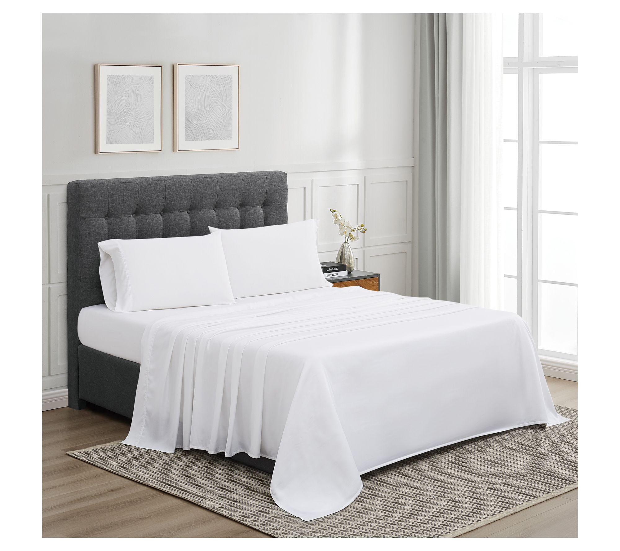 Badgley Mischka 300TC Tencel King 4-Piece SheetSet