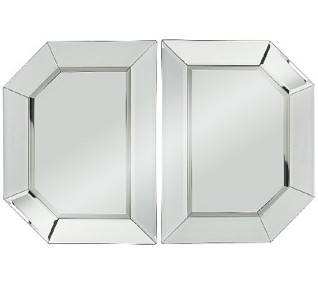 2-Piece Beveled Glass Mirror Sections by Valerie - H202045 — QVC.com