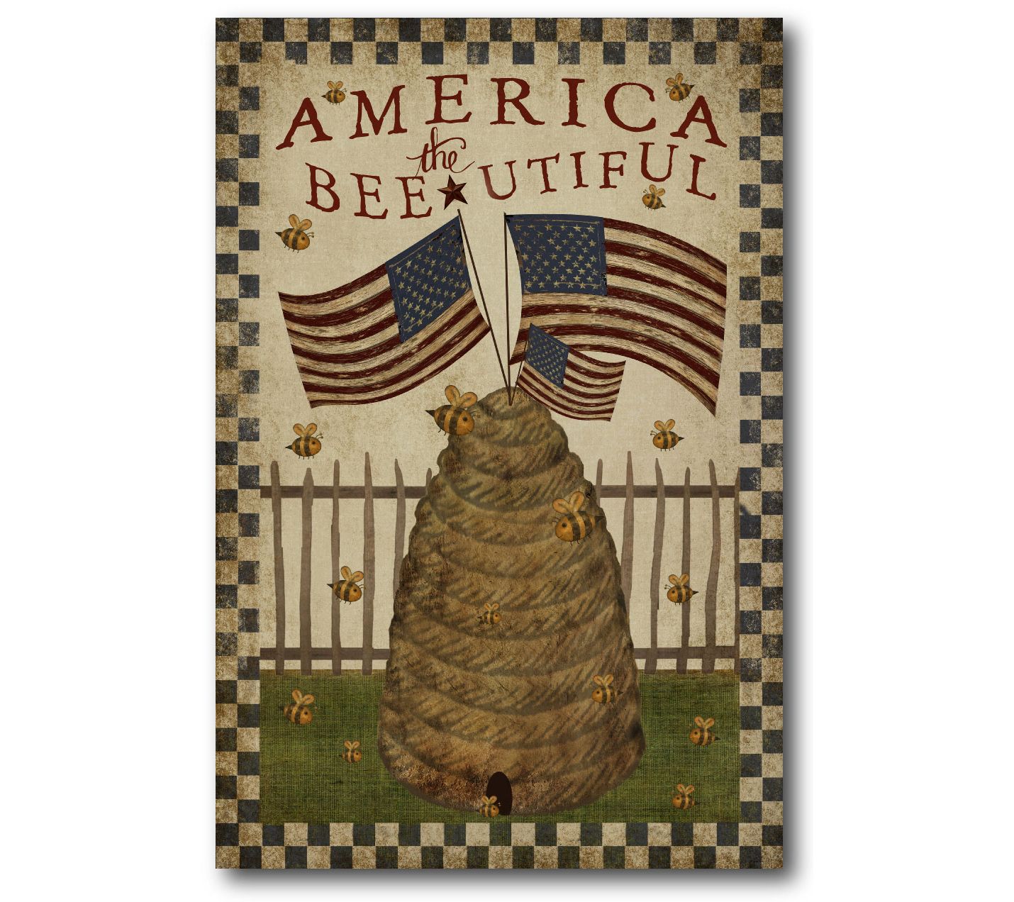 Courtside Market America The Beautiful 12" x 18 Canvas