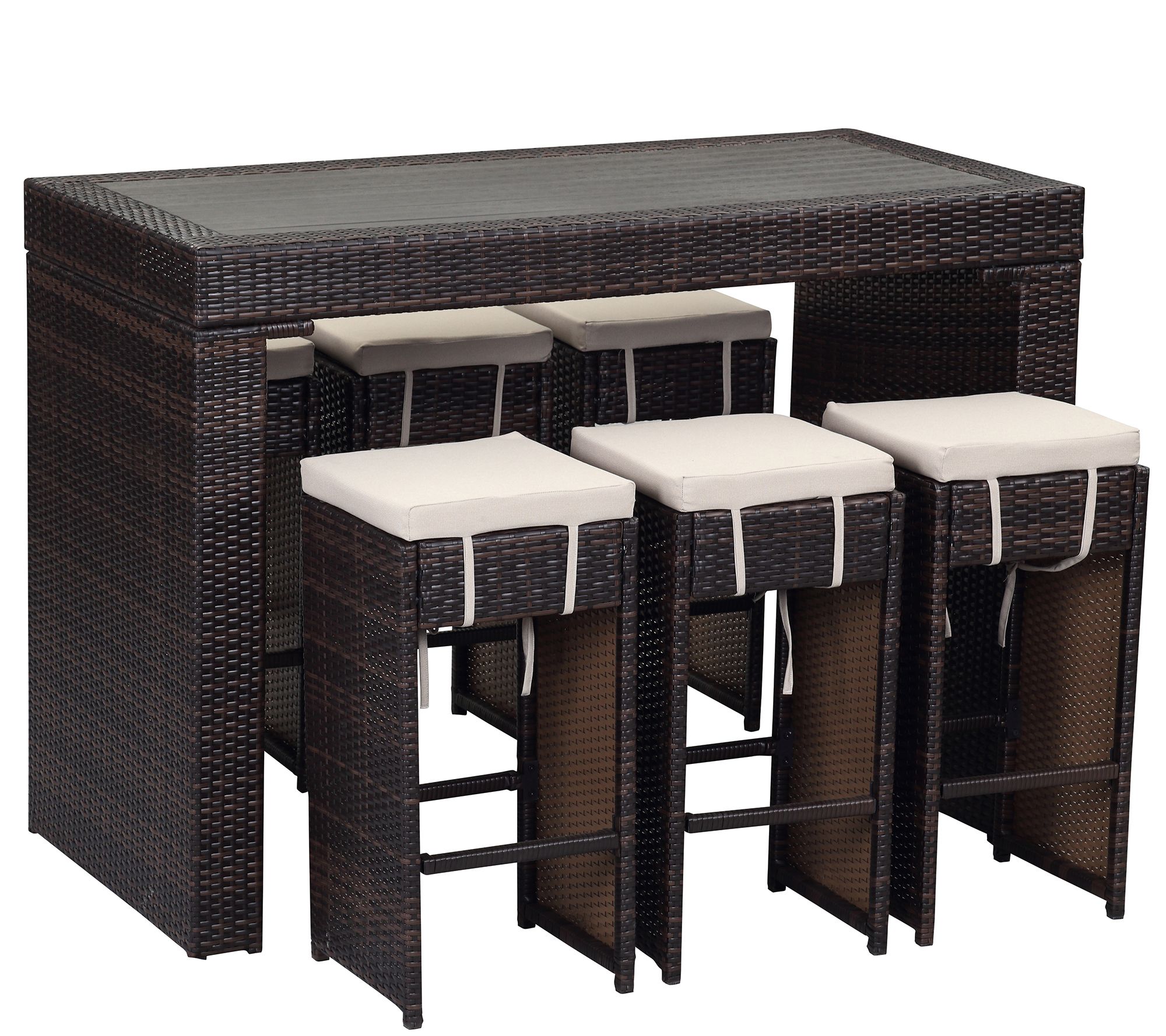 Sanders Outdoor Bar 7-Piece Set — QVC.com