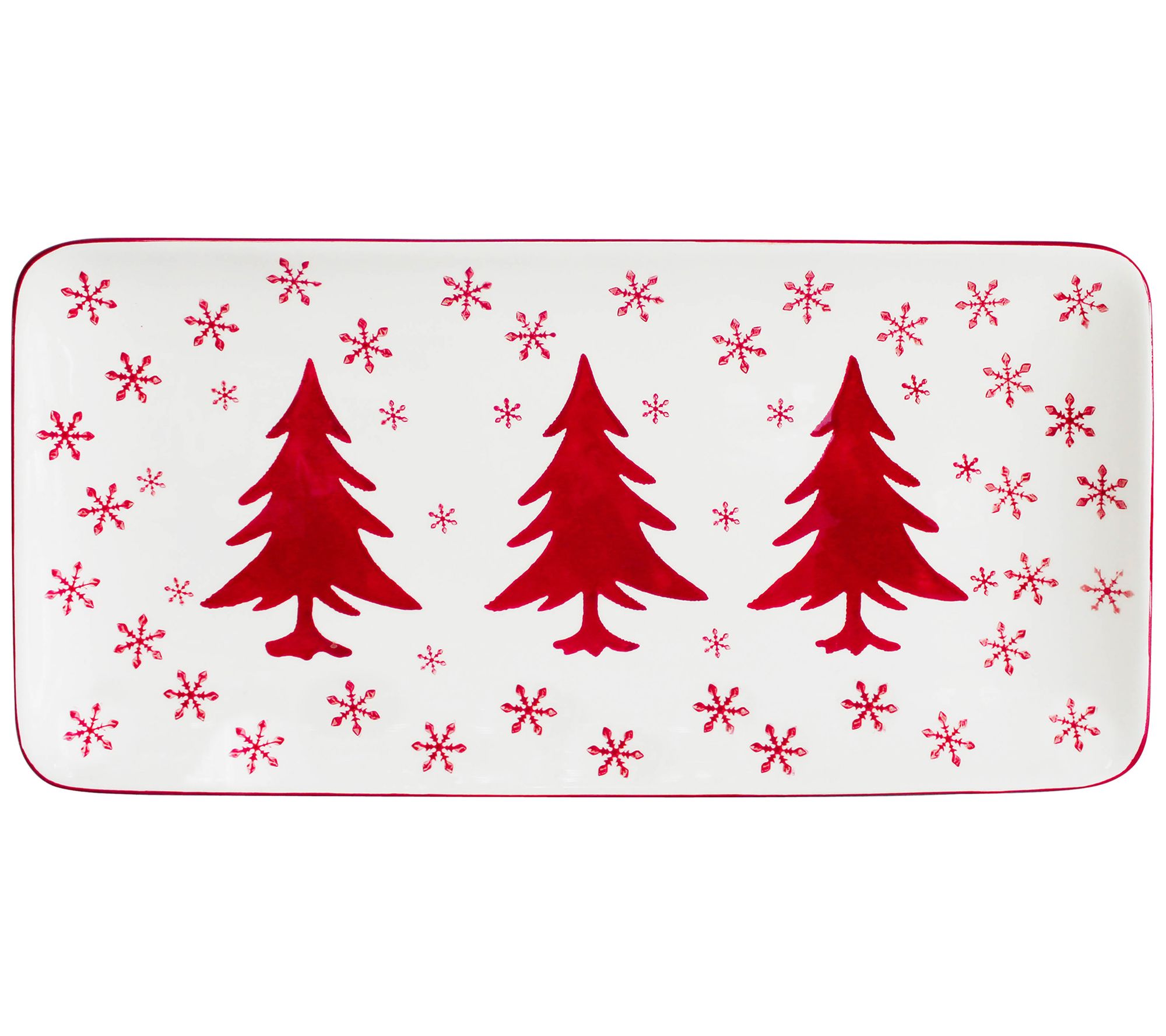 Euro Ceramica Winterfest Rectangular Platter