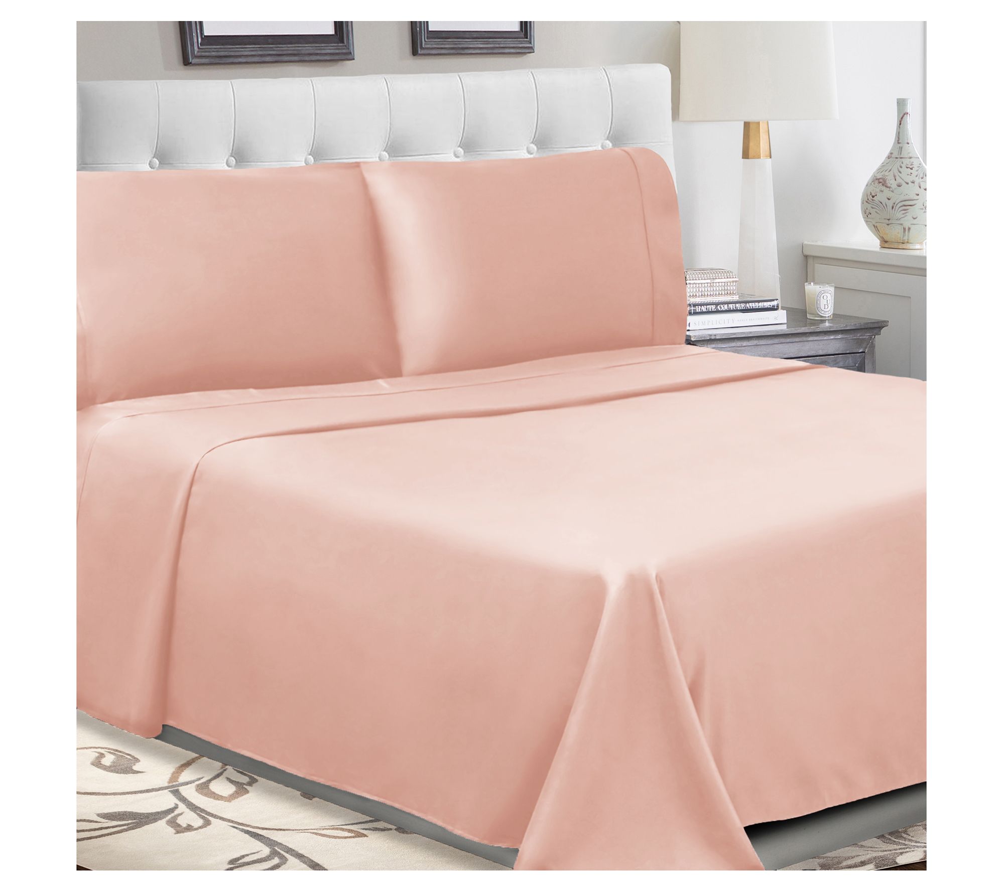 P300FLSH SLBG 300 Full Sheet Set- Percale Solid Patterned - Burgundy