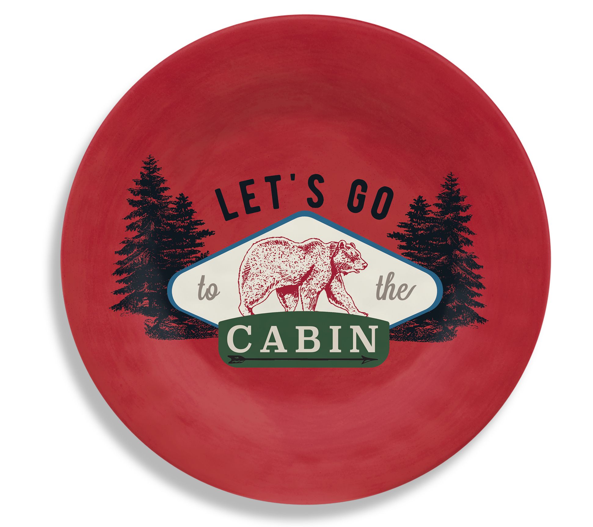 Tarhong Vintage Lodge Cabin Salad Plate Set Of6 Qvc Com