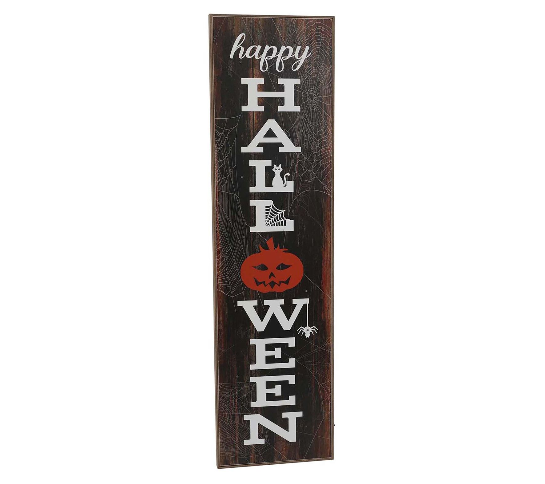 Haunted Hill Farm 45" Happy Halloween Porch Lea er Sign