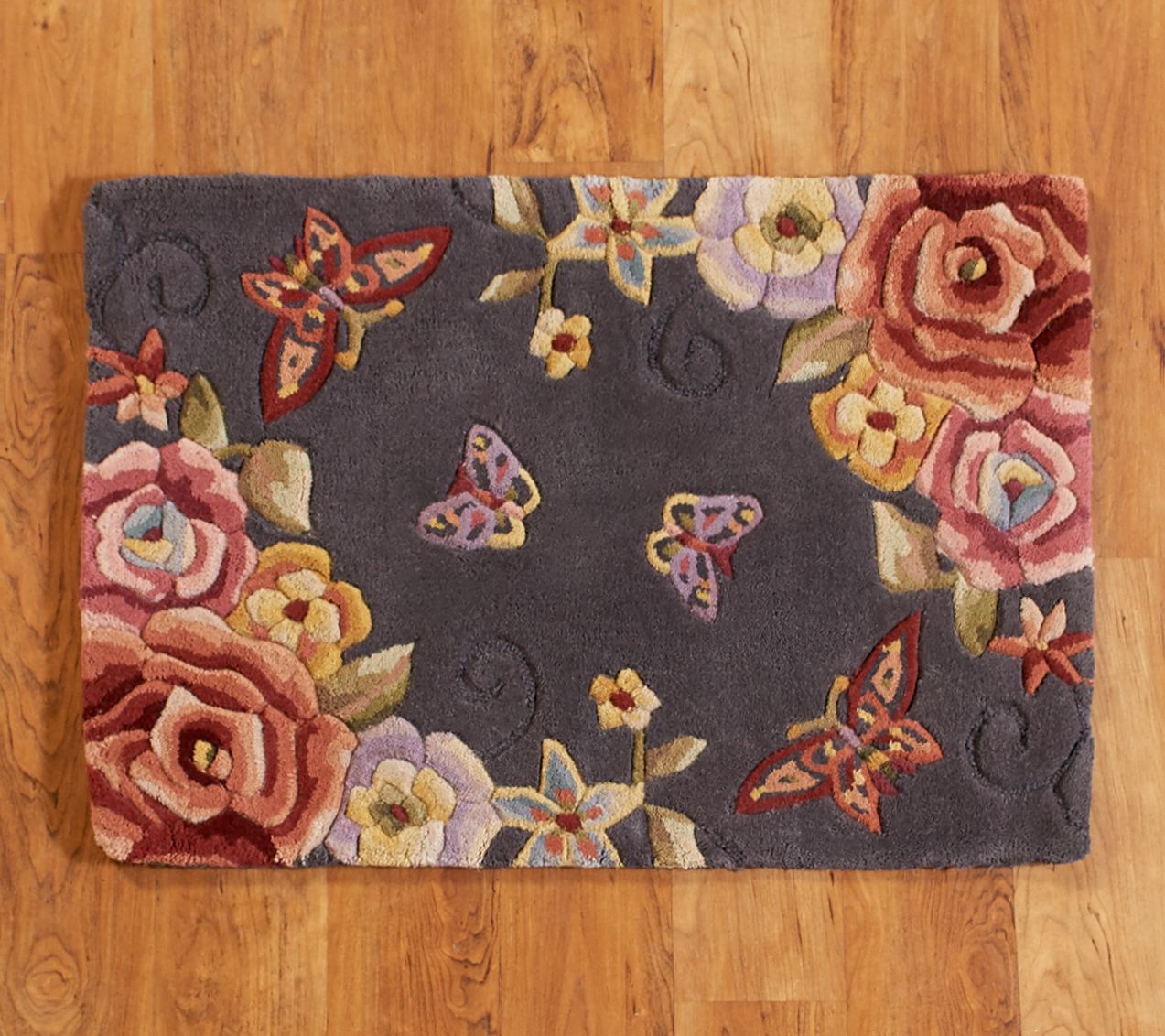 royal-palace-2-x-3-butterfly-floral-wool-accent-rug-qvc