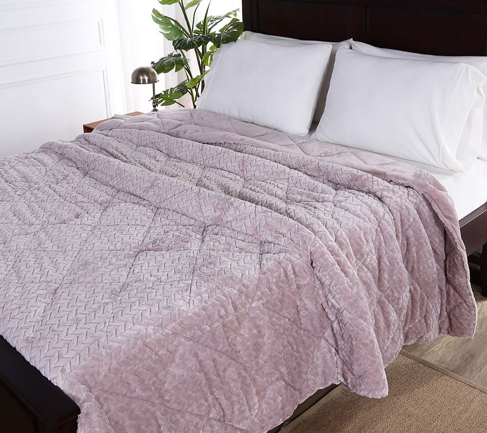 Berkshire Blanket Braided Velvet Soft King Comforter - QVC.com