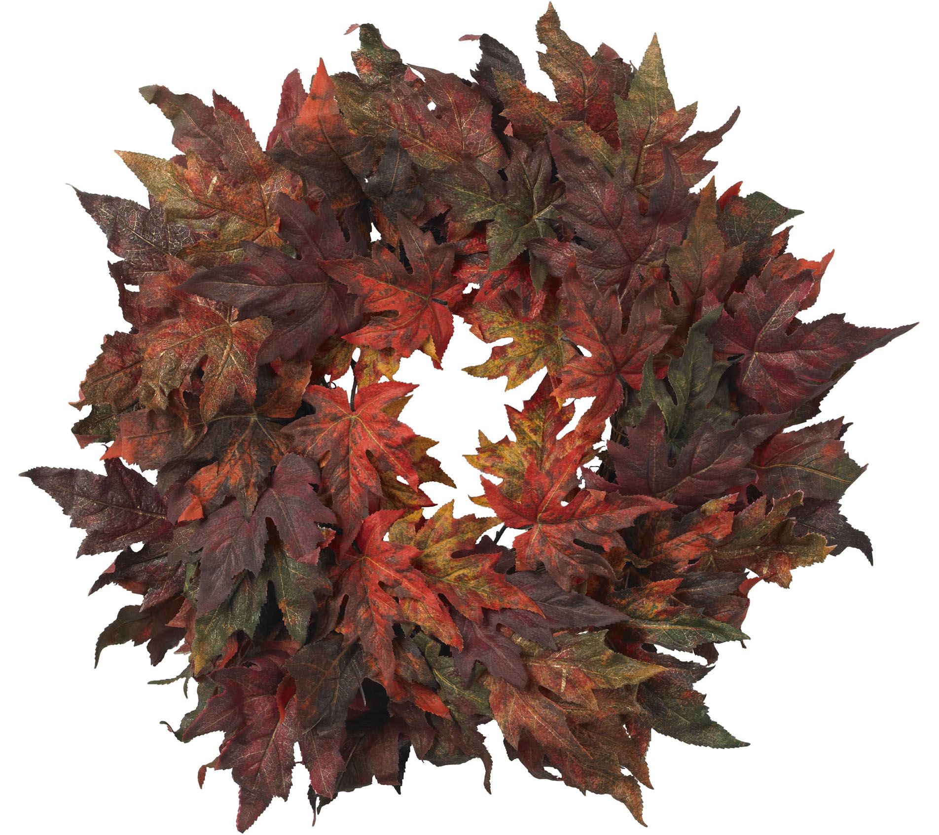 30" Maple Leaf Wreath by Nearly Natural