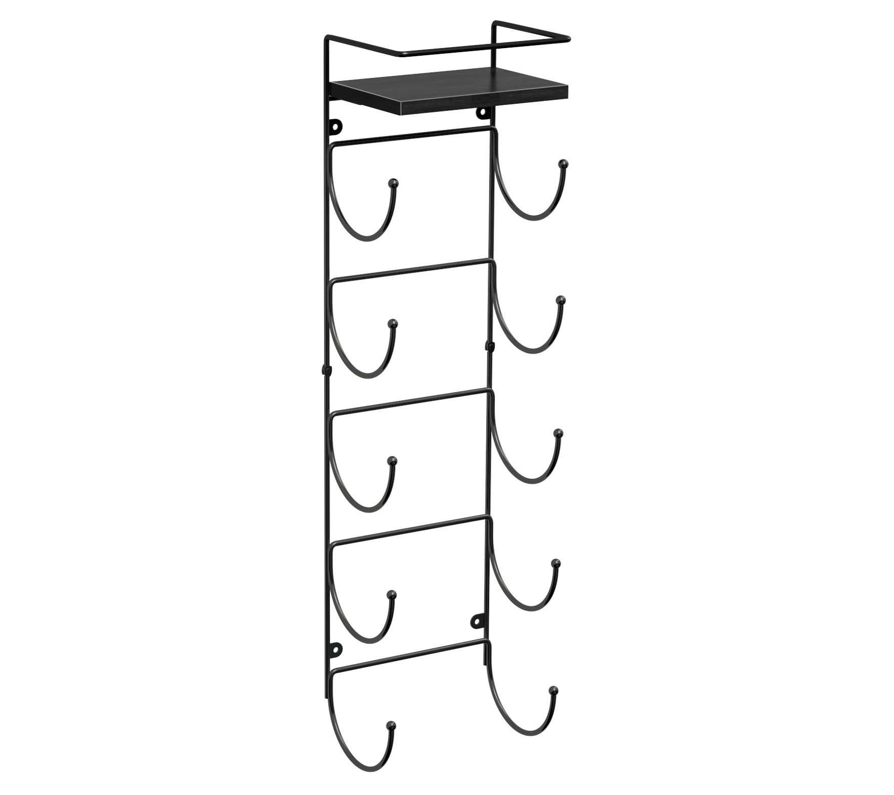 Sorbus 5-Tier Towel Rack with Wooden Top Shelf