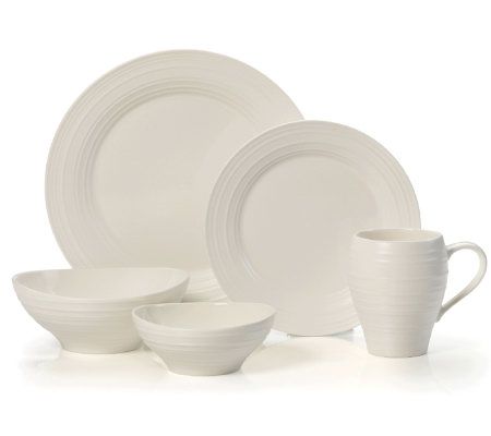 UPC 885991014911 product image for Mikasa Swirl 20 Piece Dinnerware Set - White | upcitemdb.com