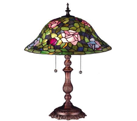 Tiffany Style 19H Rose Bush Lamp