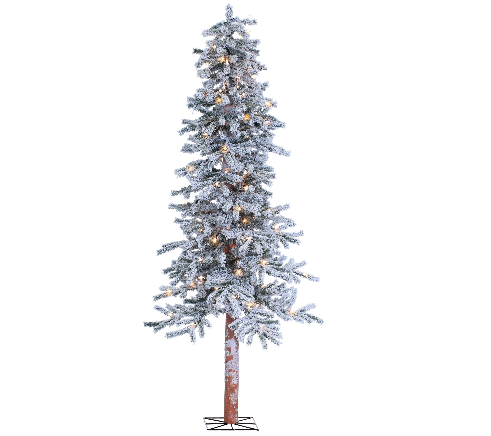 6-Ft Pre-Lit Flocked Alpine Tree w/ 150 lights y Sterling Co