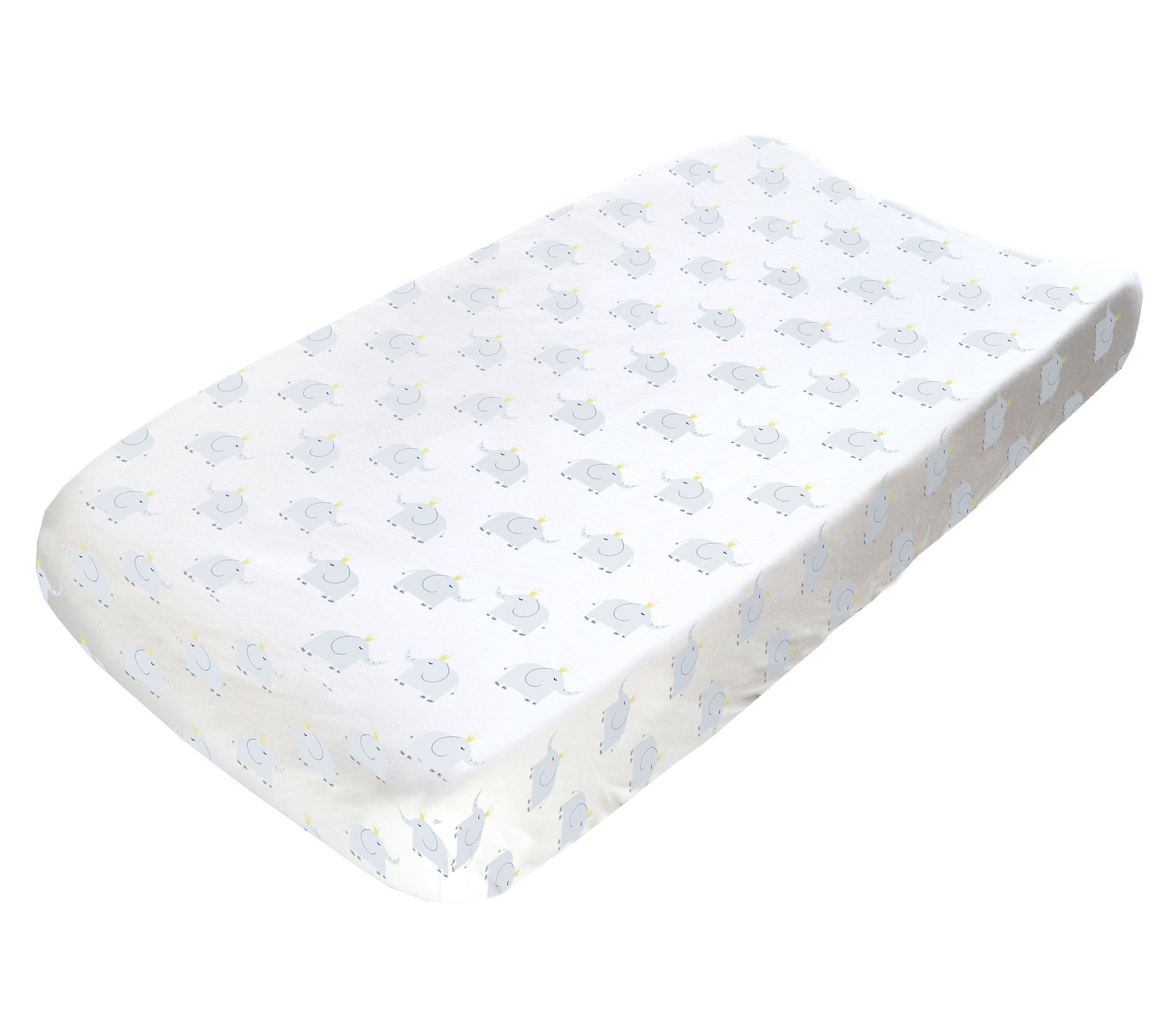 Hello Spud Gray Elephant Changing Pad Cover