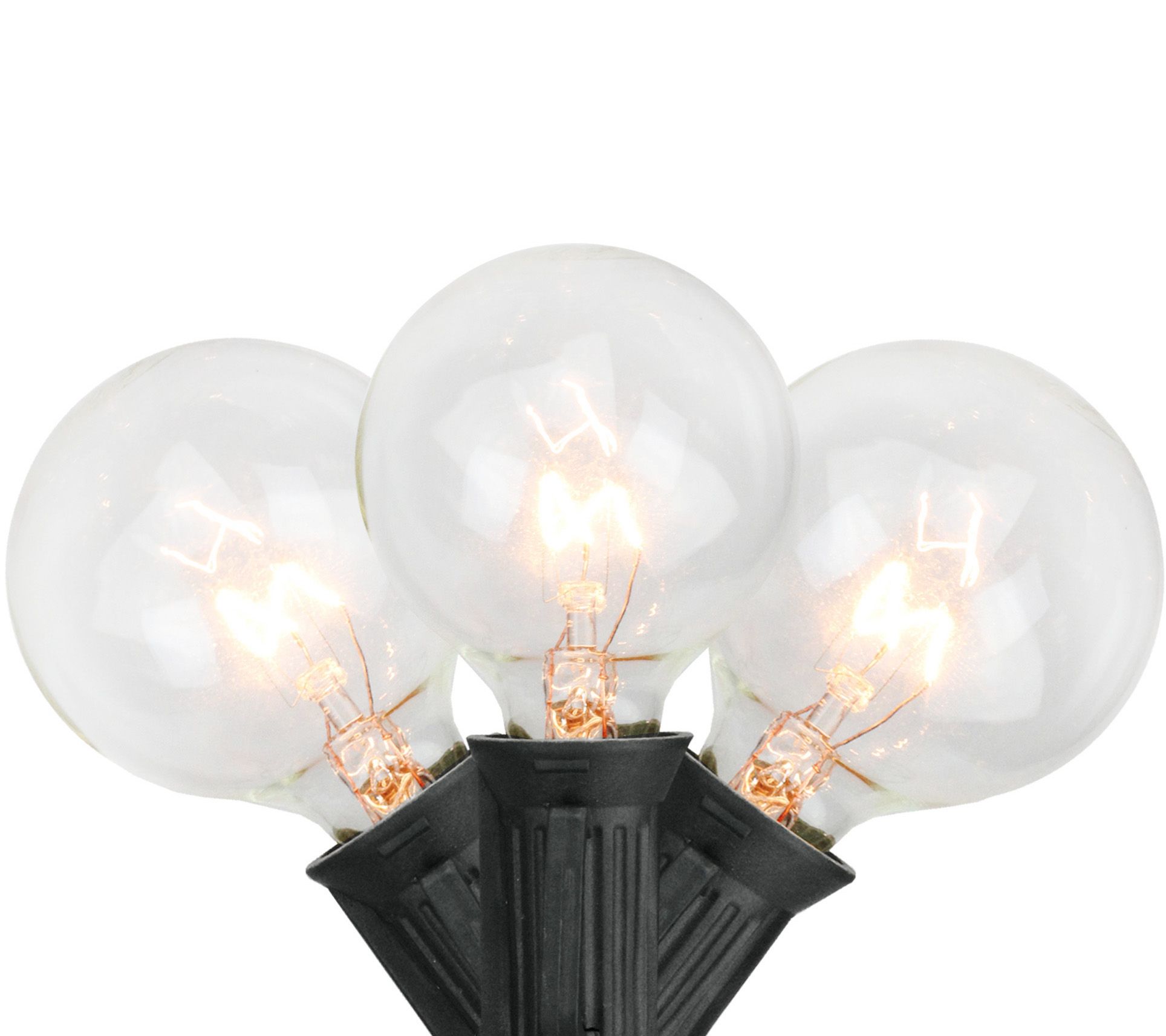 Northlight 10-Count Clear G50 Globe Light Set 9 ' Black Wire