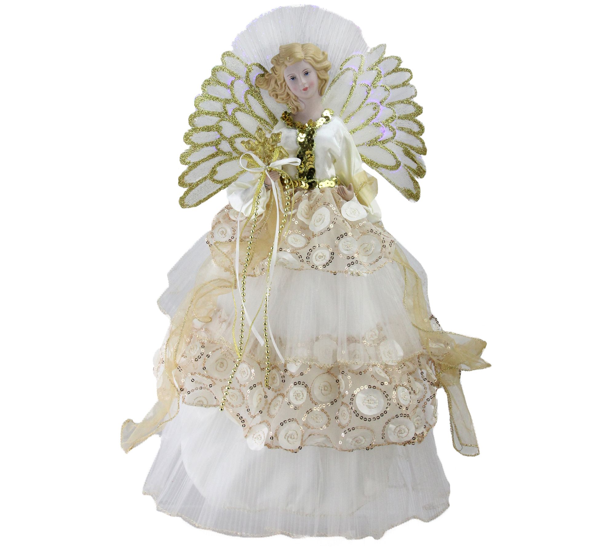 Northlight Lighted Fiber Optic Angel ChristmasTree Topper