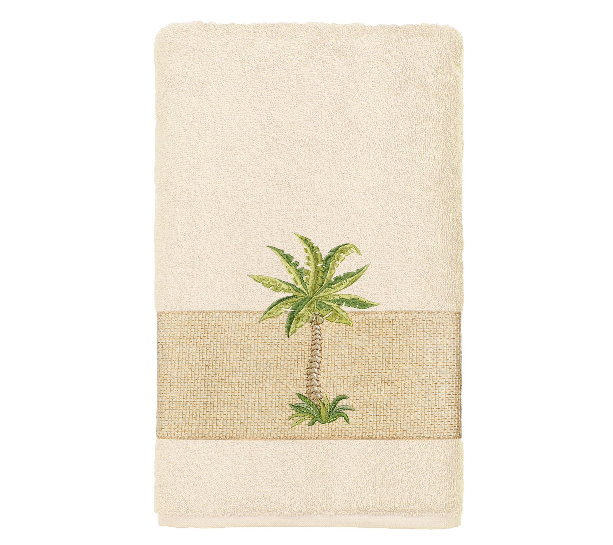Linum Home Textiles Colton Embellished Hand Tow  el