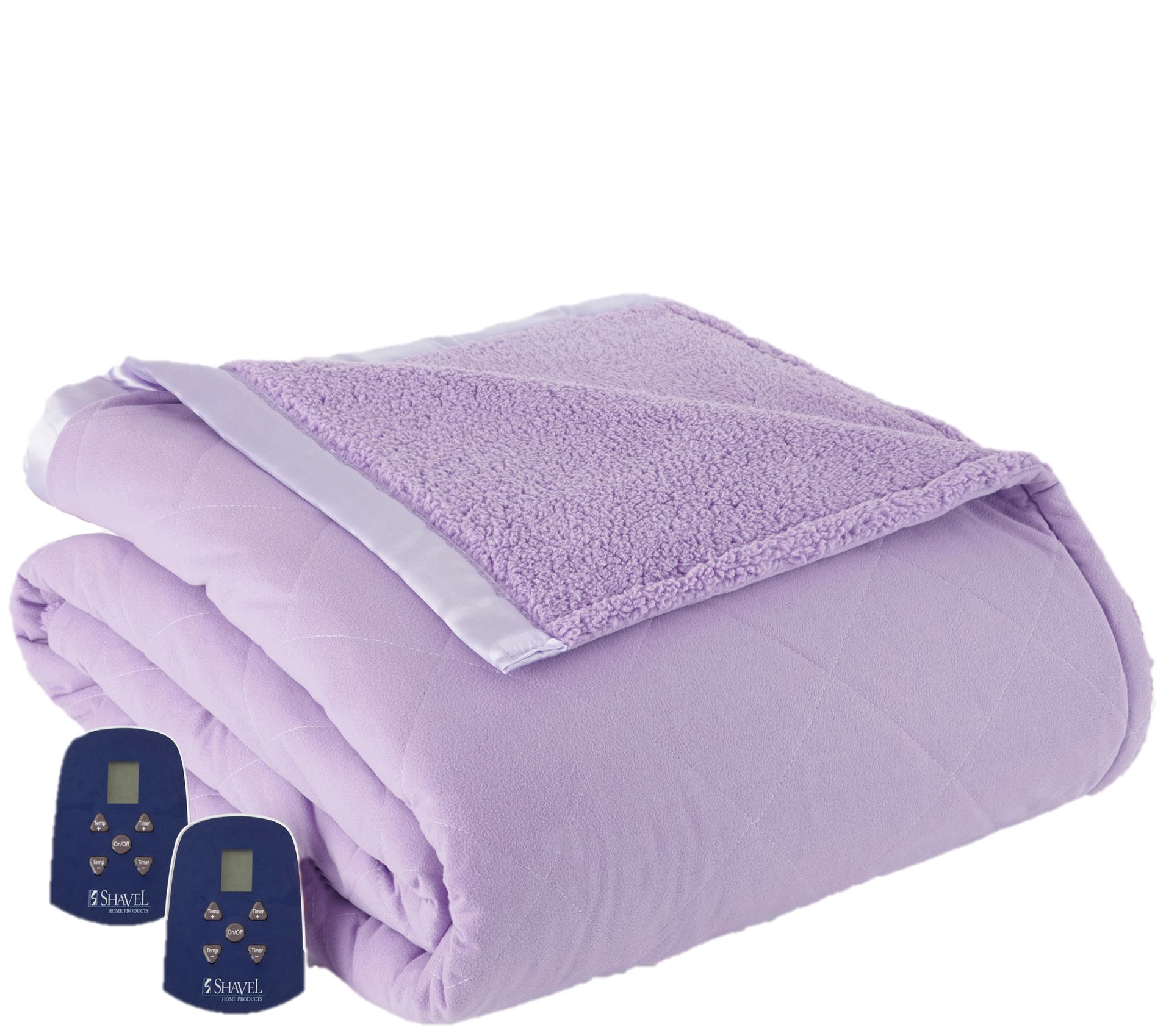 Shavel Micro Flannel Reverse to Sherpa Twin Electric Blanket