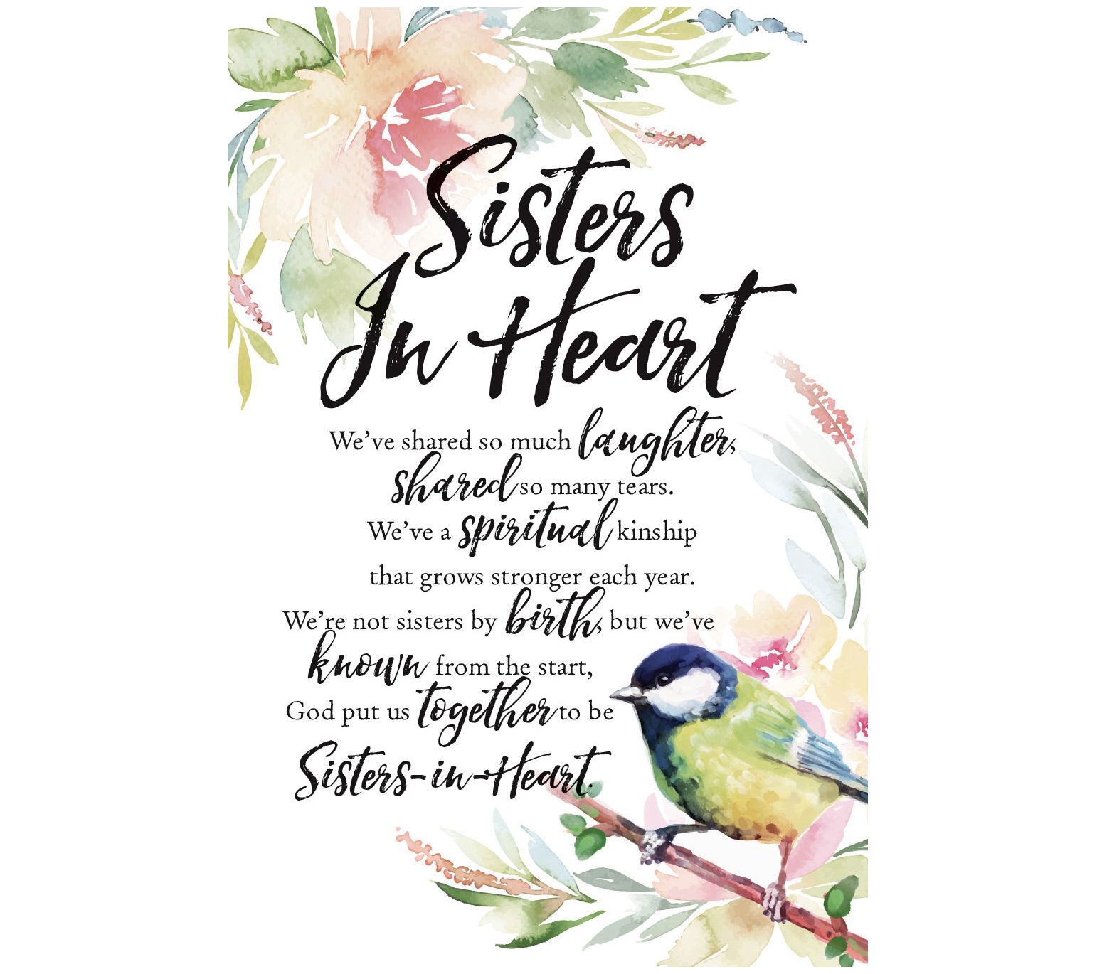 Sisters in Heart We've Shared So Much Laughter Plaque