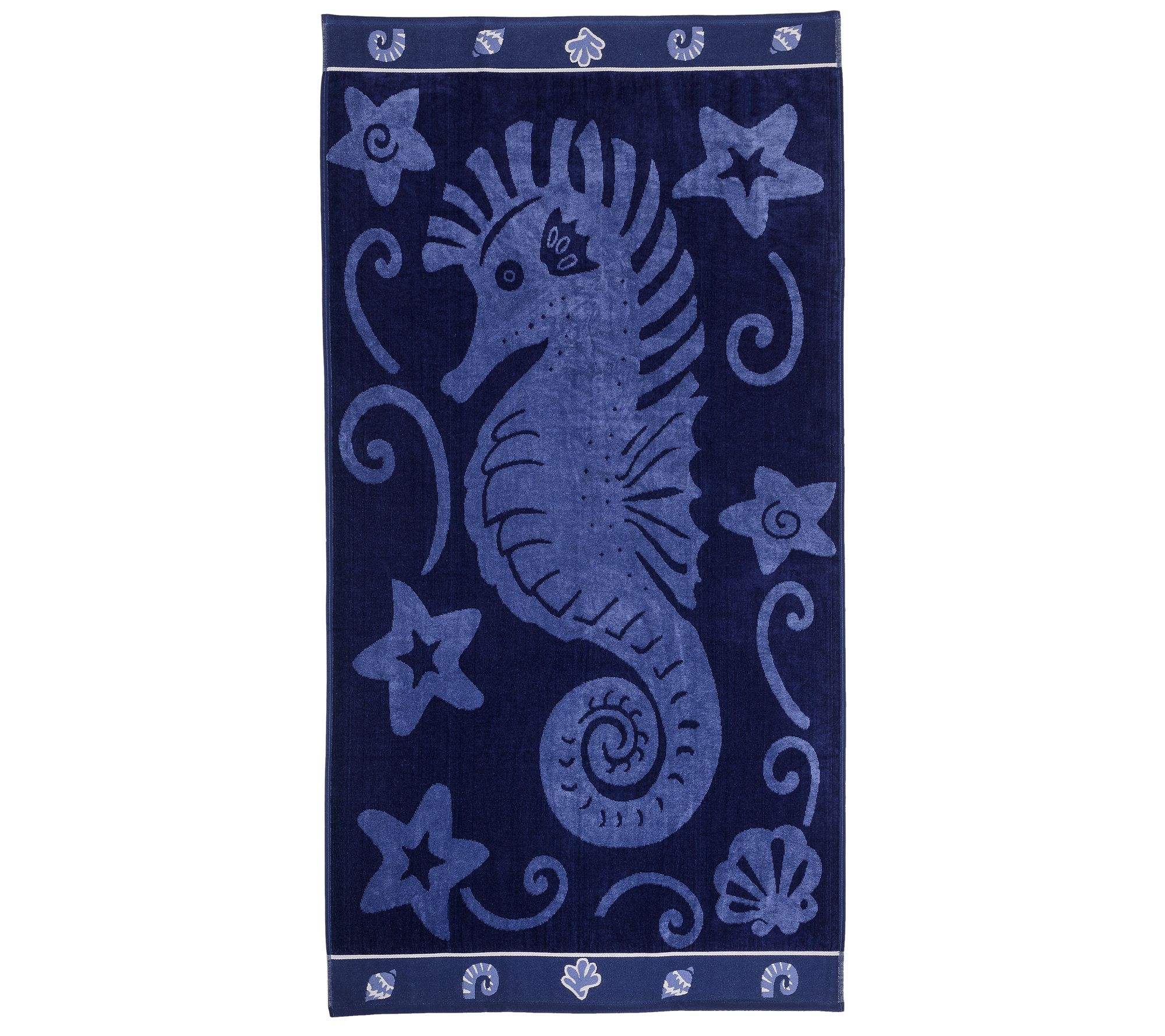 Superior Sea Horse Oversized Fast-Drying Cotton Beach Towel