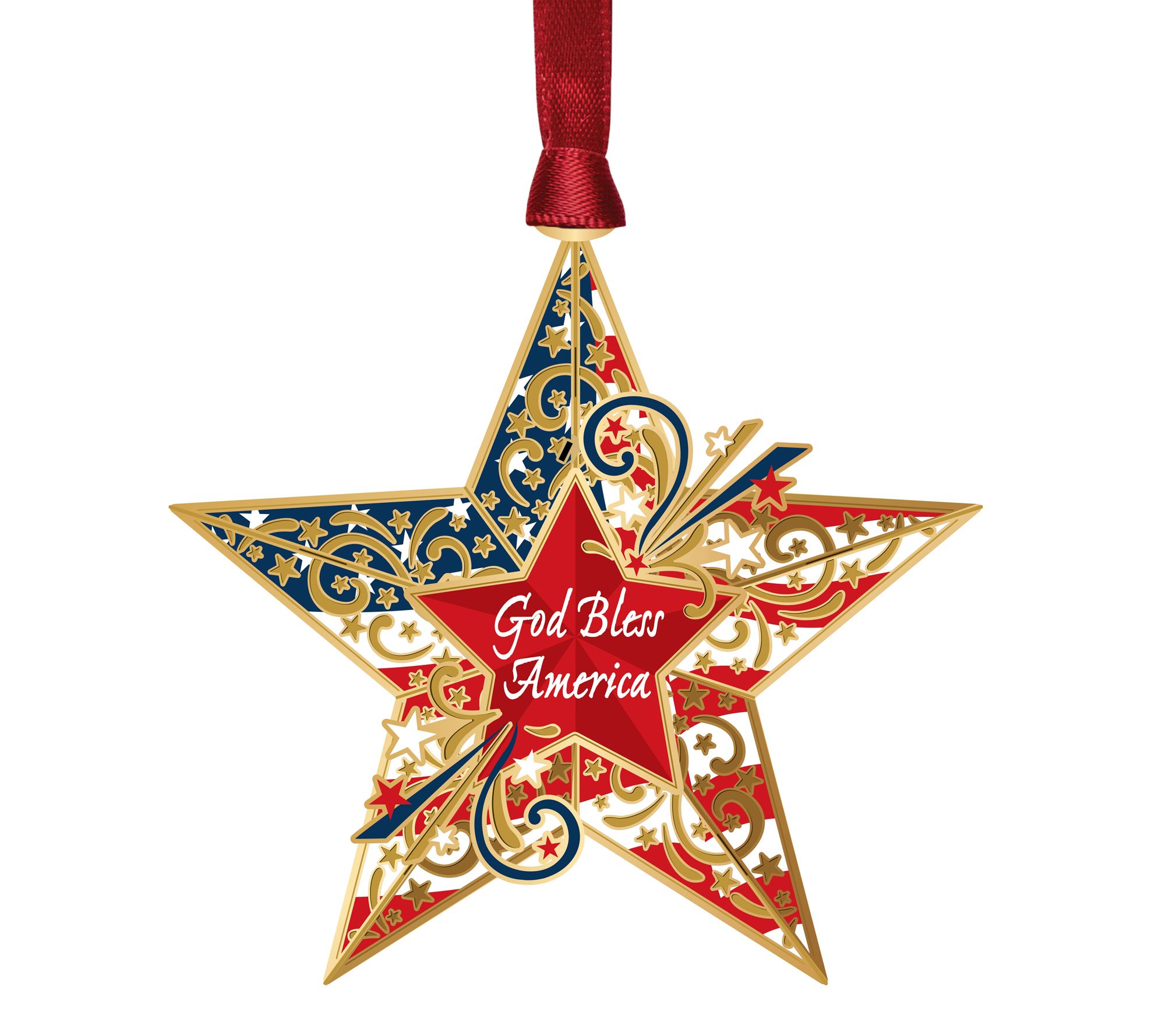 God Bless America Ornament