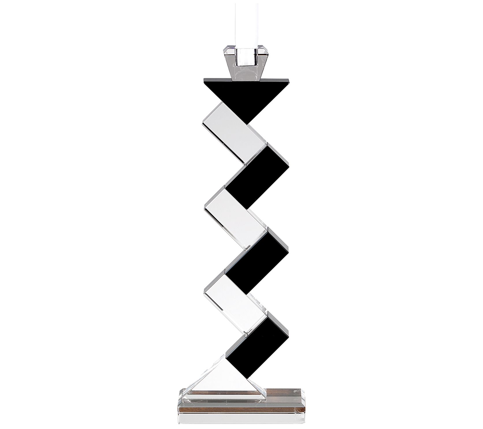 Badash Crystal Angela Pair of Black Accent Cand lesticks