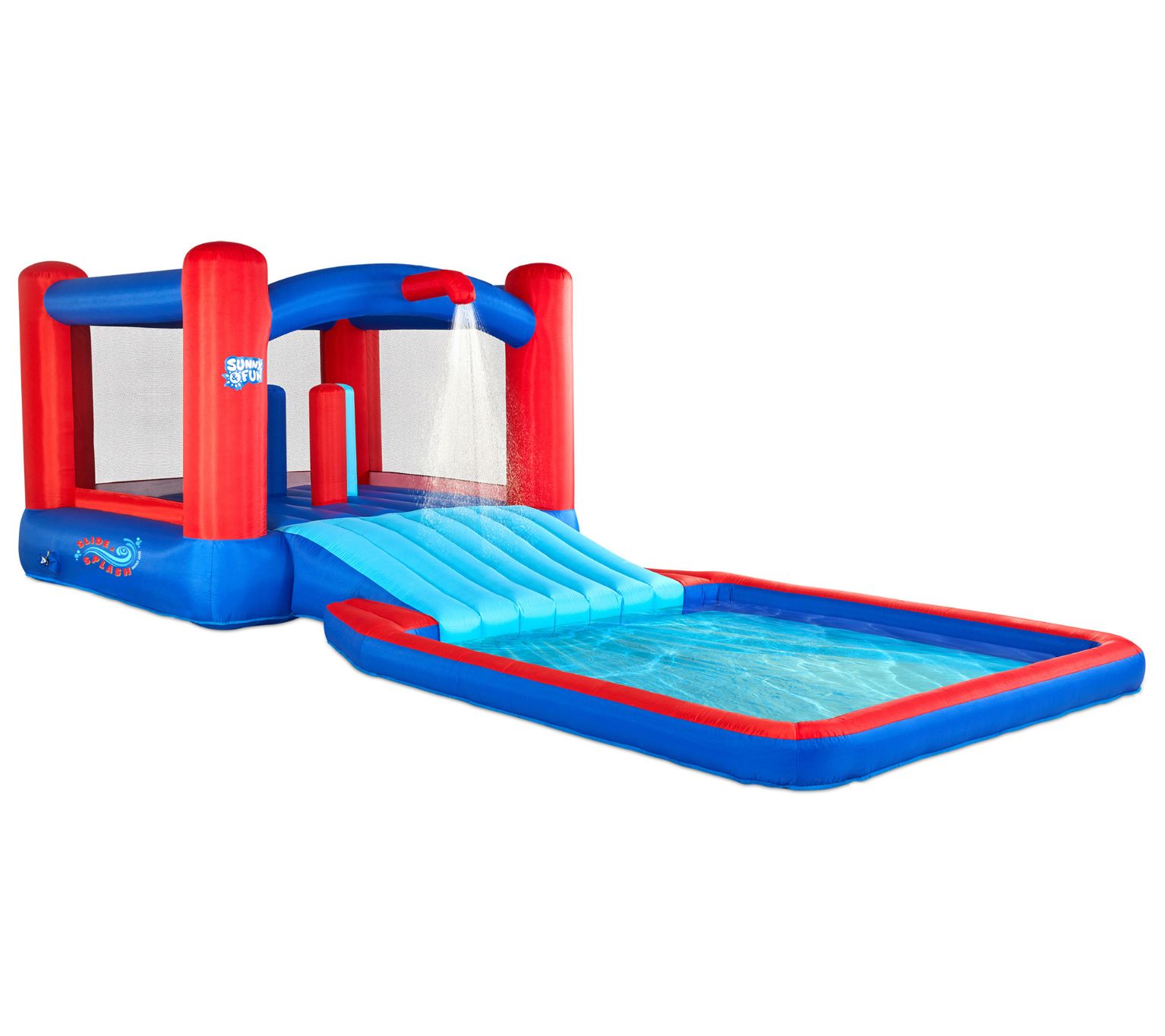 Sunny & Fun Slide N' Splash Bounce House Inflatable Water Sli