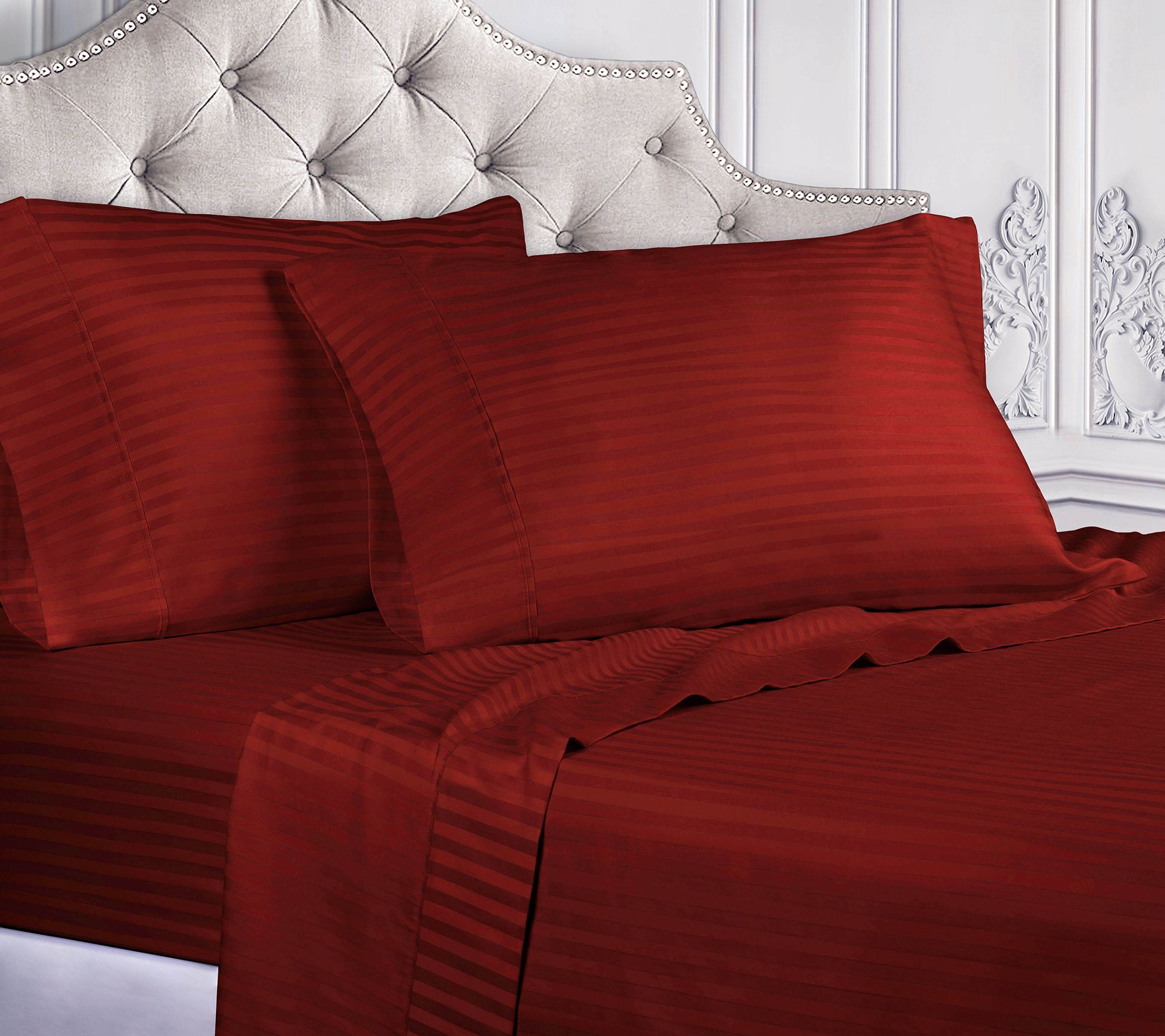 Superior 400TC Egyptian Cotton Stripe Duvet Set, King/Cal.KG