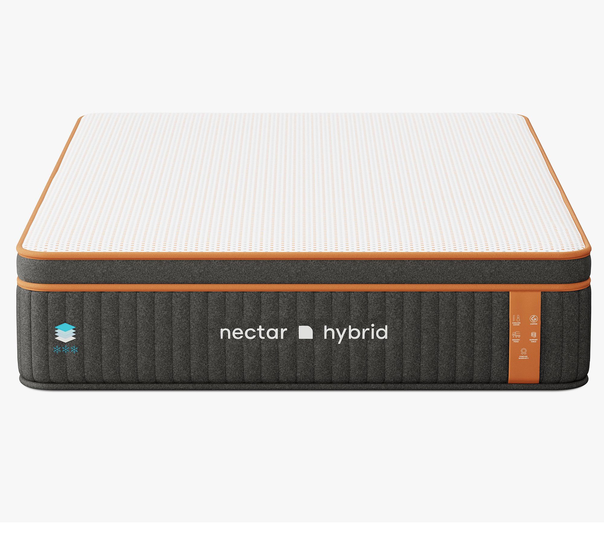 Nectar 14" Premier Copper Hyrbrid California Ki g Mattress