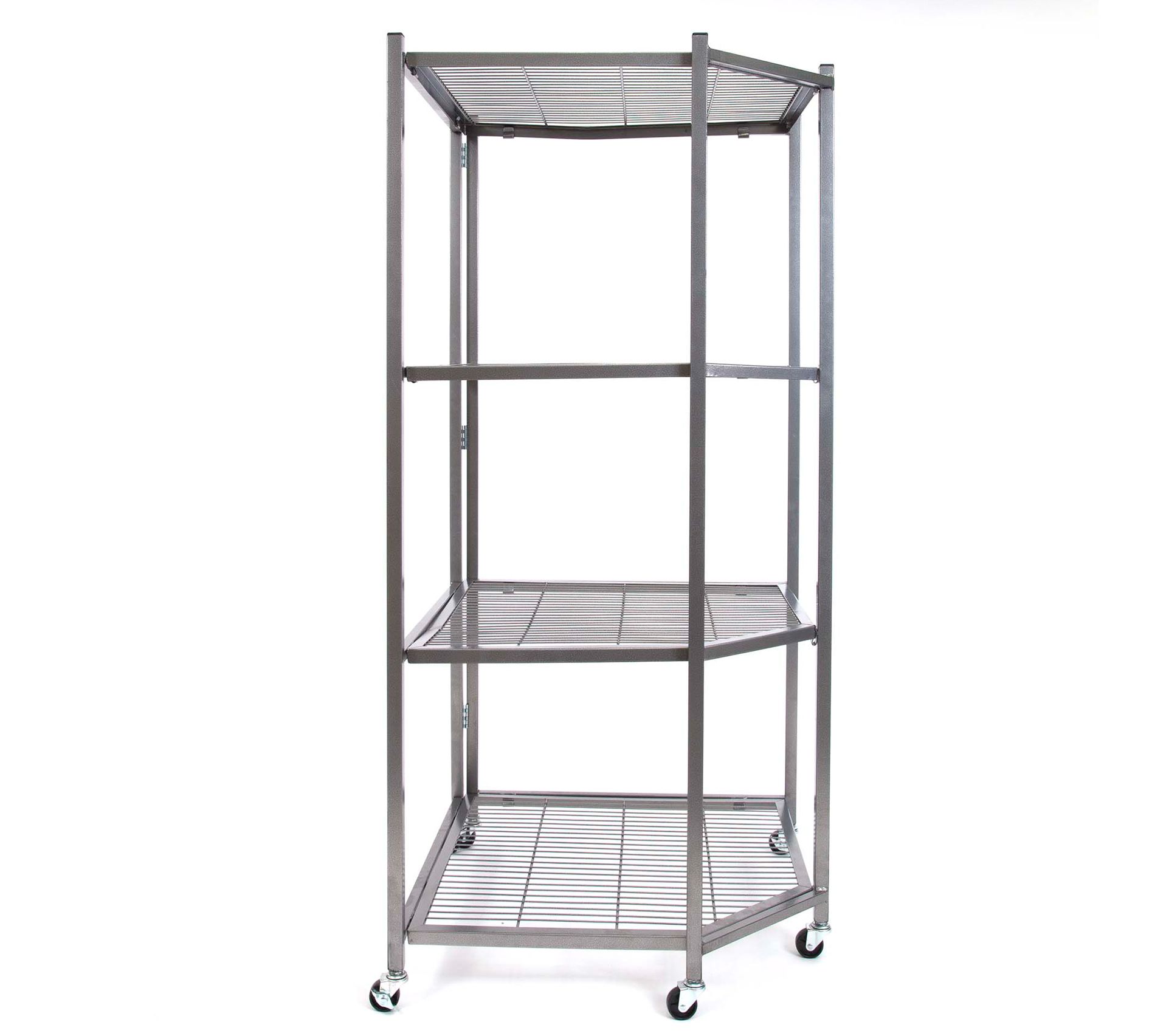 Origami Pewter 4-Tier Corner Rack