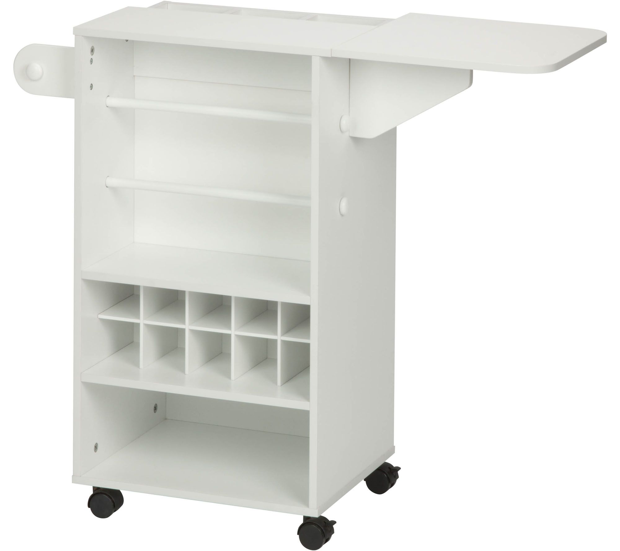 Honey Can Do White Rolling Craft Storage Cart Qvc Com