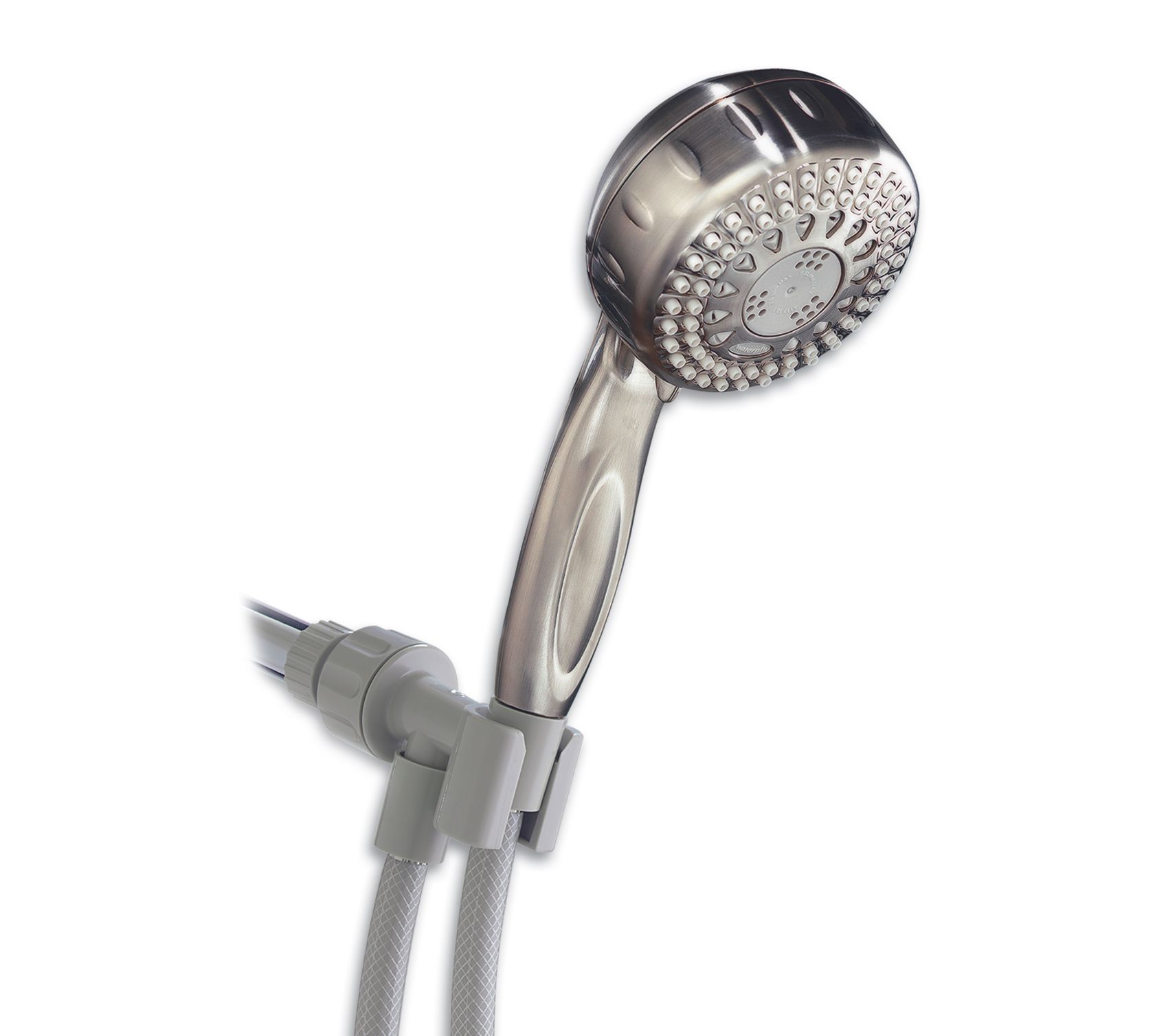 Waterpik Handheld/Fixed 5-Mode Showerhead, Bru hed Nickel