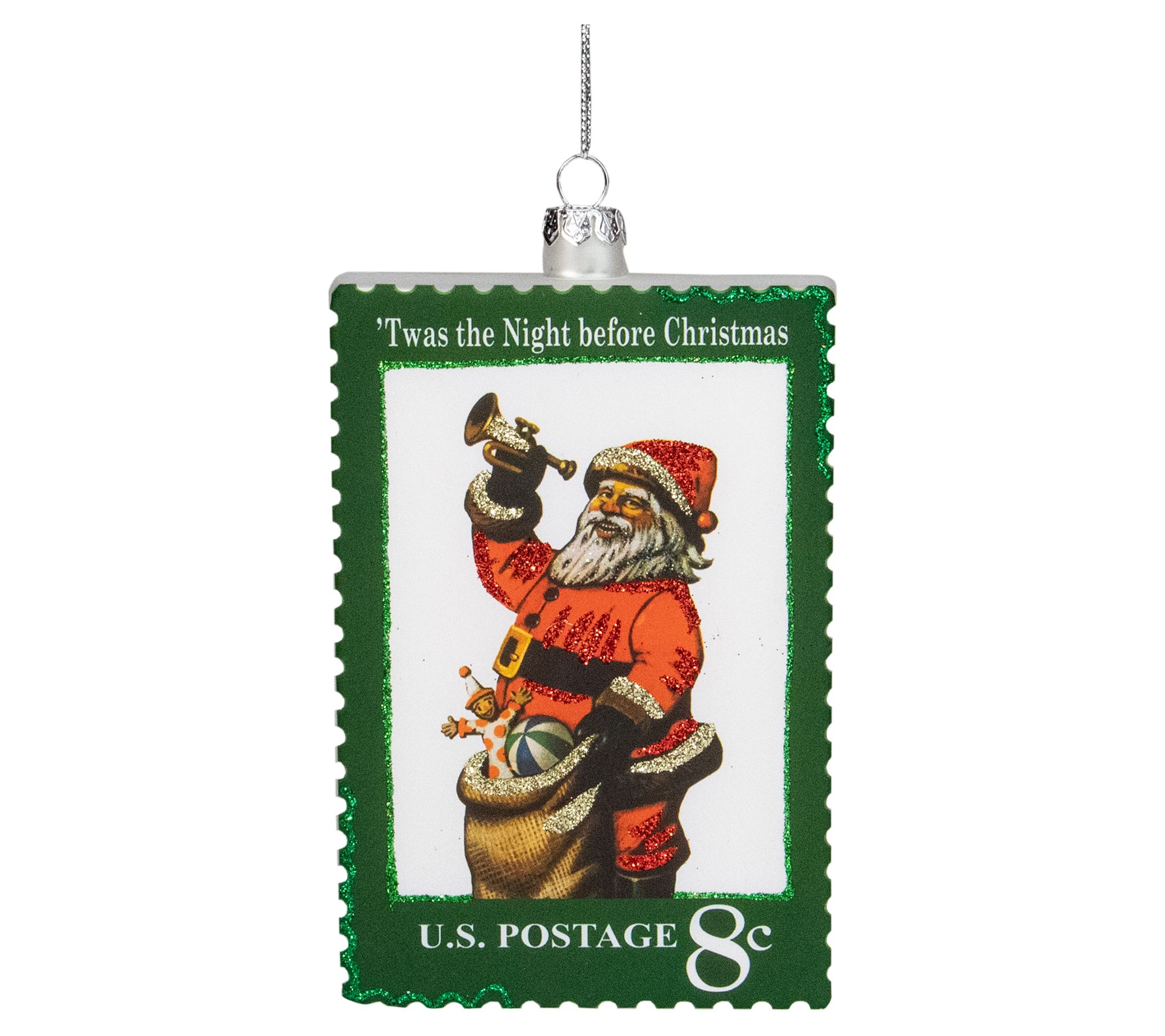 Norhtlight 3.5" Santa Stamp "Twas The Night Bef re Christmas"